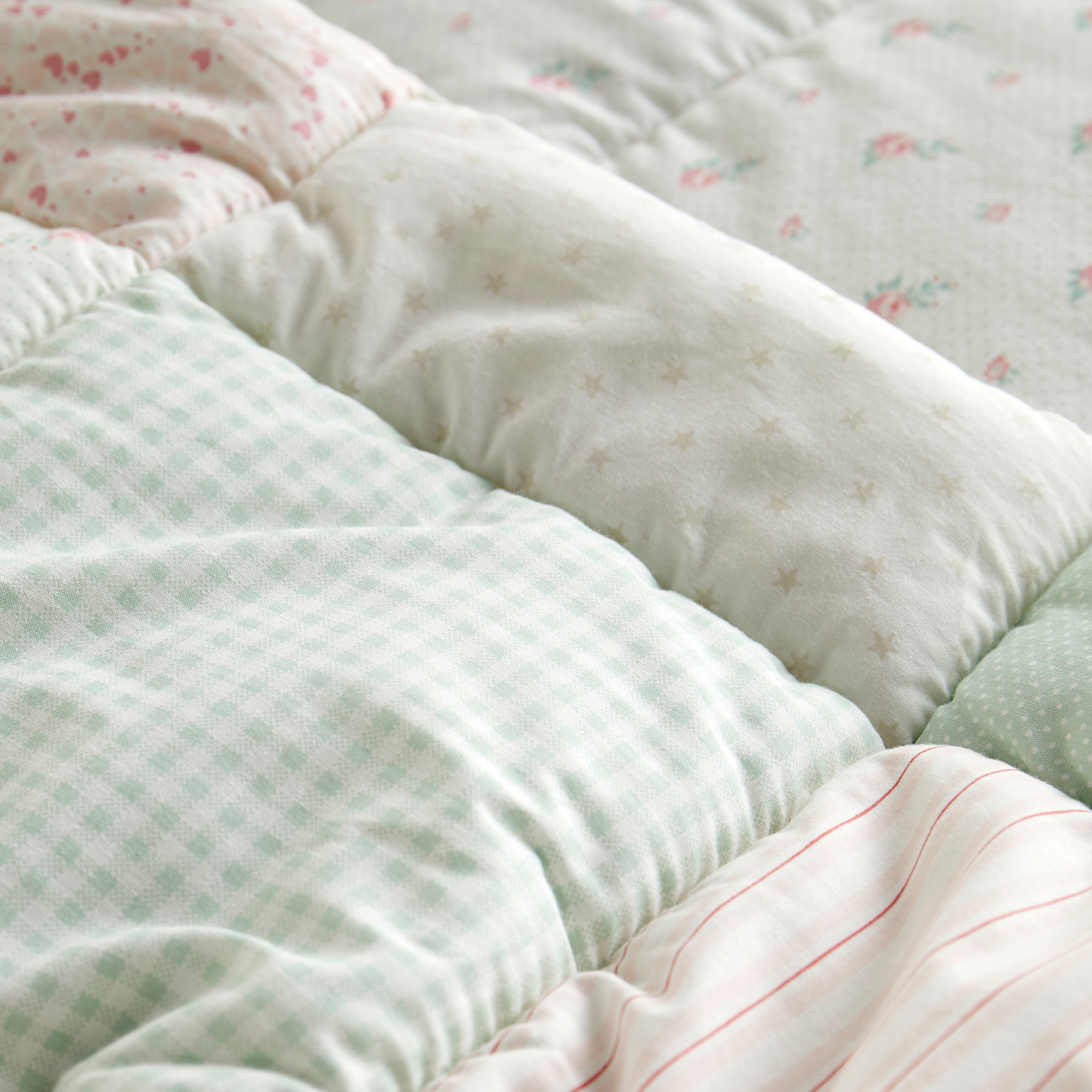 Edredón infantil algodón Patch Mini Home - El Corte Inglés - Rosa Cama 90 cm Rosa-3