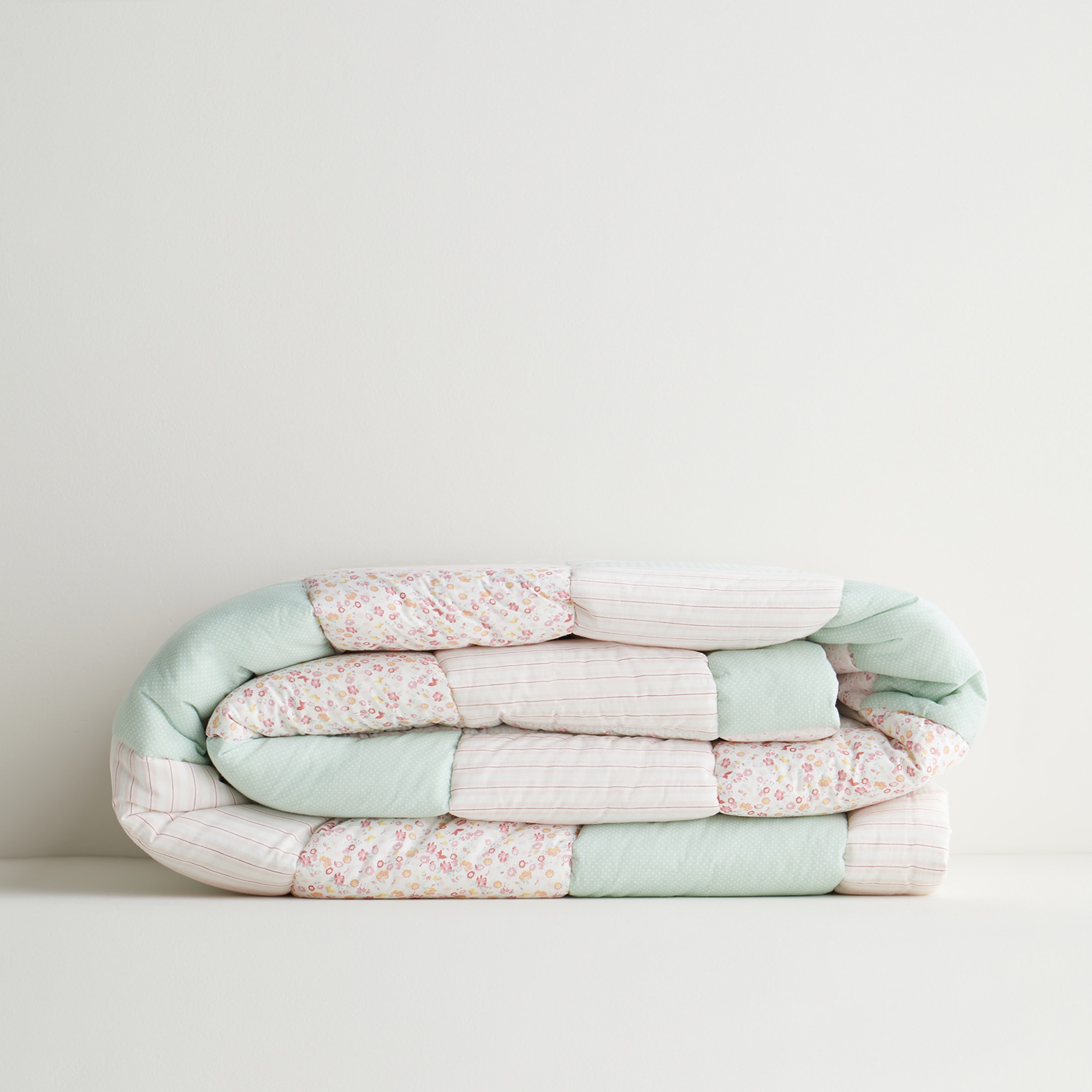 Edredón infantil algodón Patch Mini Home - El Corte Inglés - Rosa Cama 90 cm Rosa-4