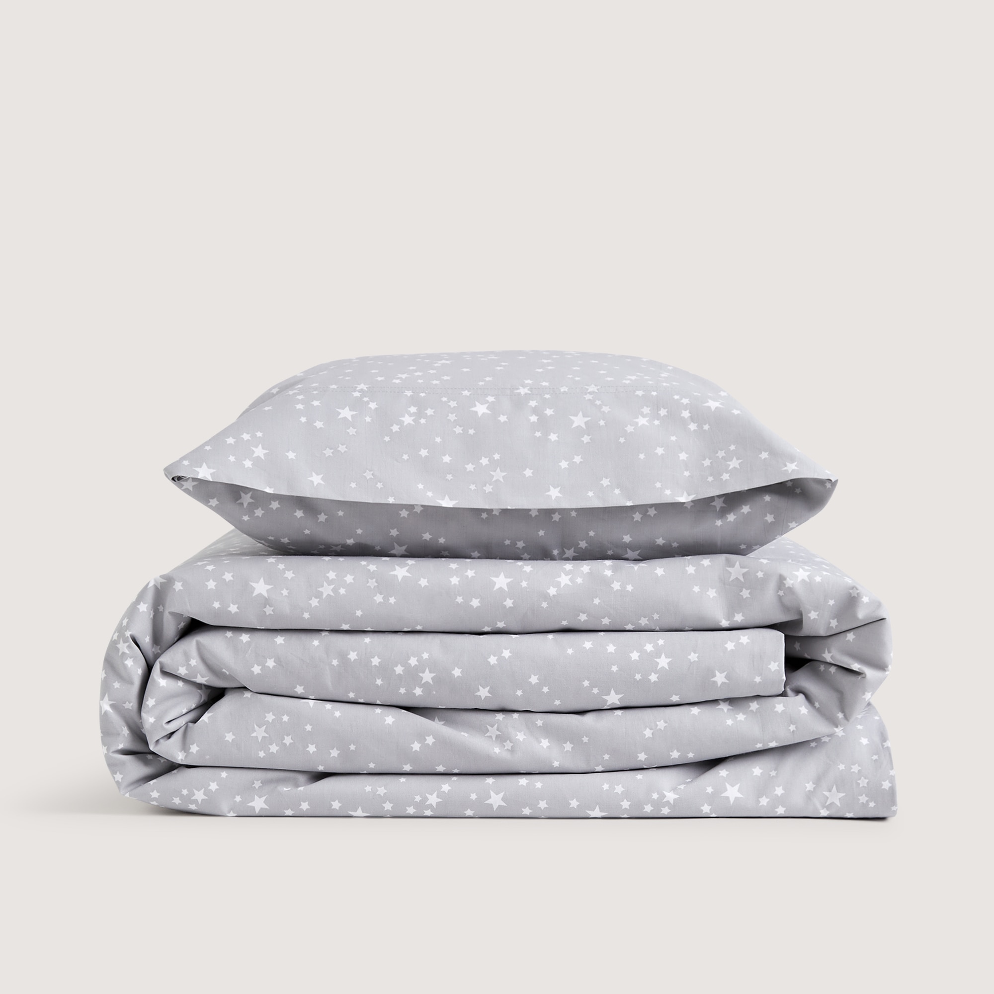 Juego de funda nórdica algodón New Stars Mini Home - El Corte Inglés - Gris Cama 90 cm Gris-2