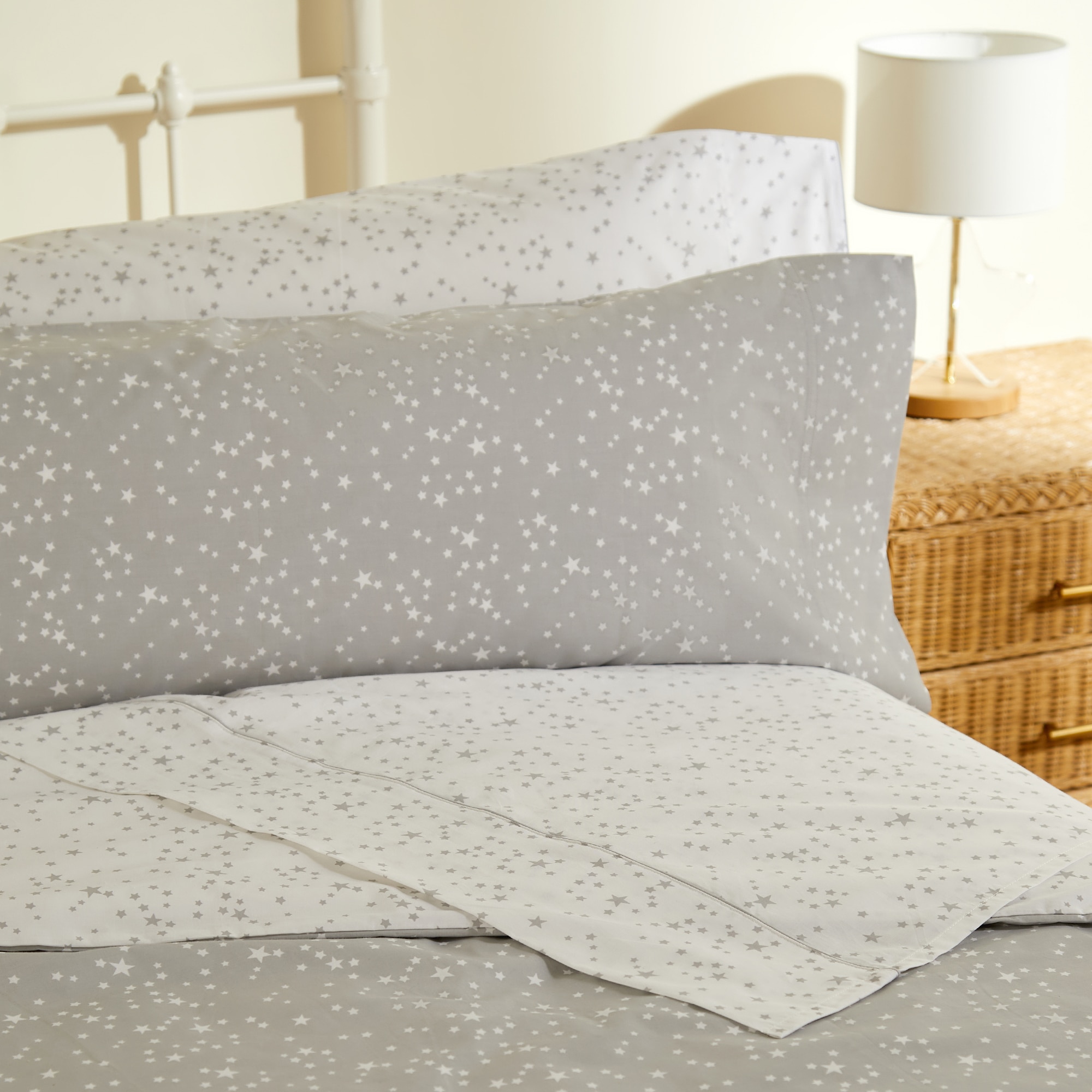 Juego de funda nórdica algodón New Stars Mini Home - El Corte Inglés - Gris Cama 90 cm Gris-7