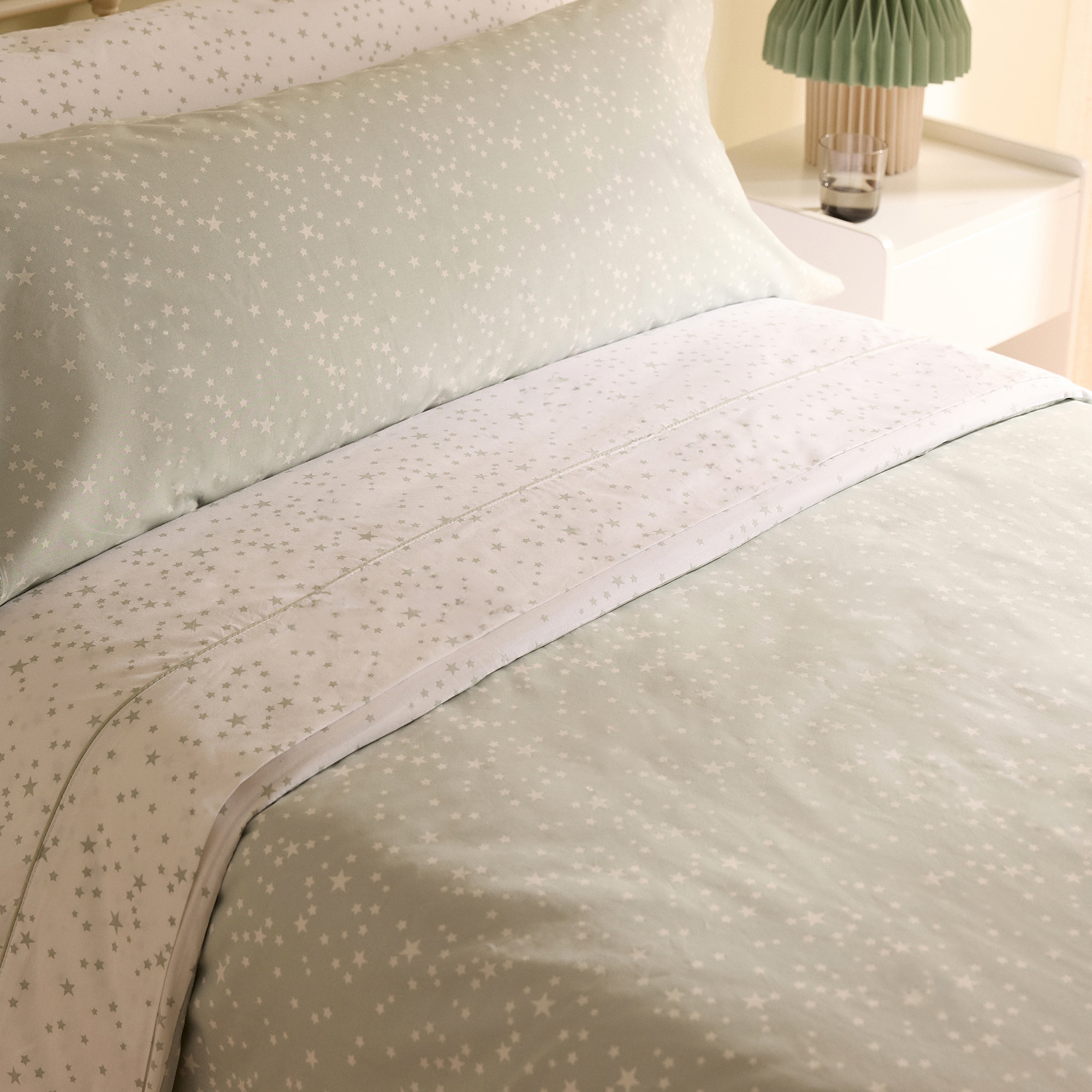 Conjunto de Capa de Edredão de Algodão New Stars Água-7