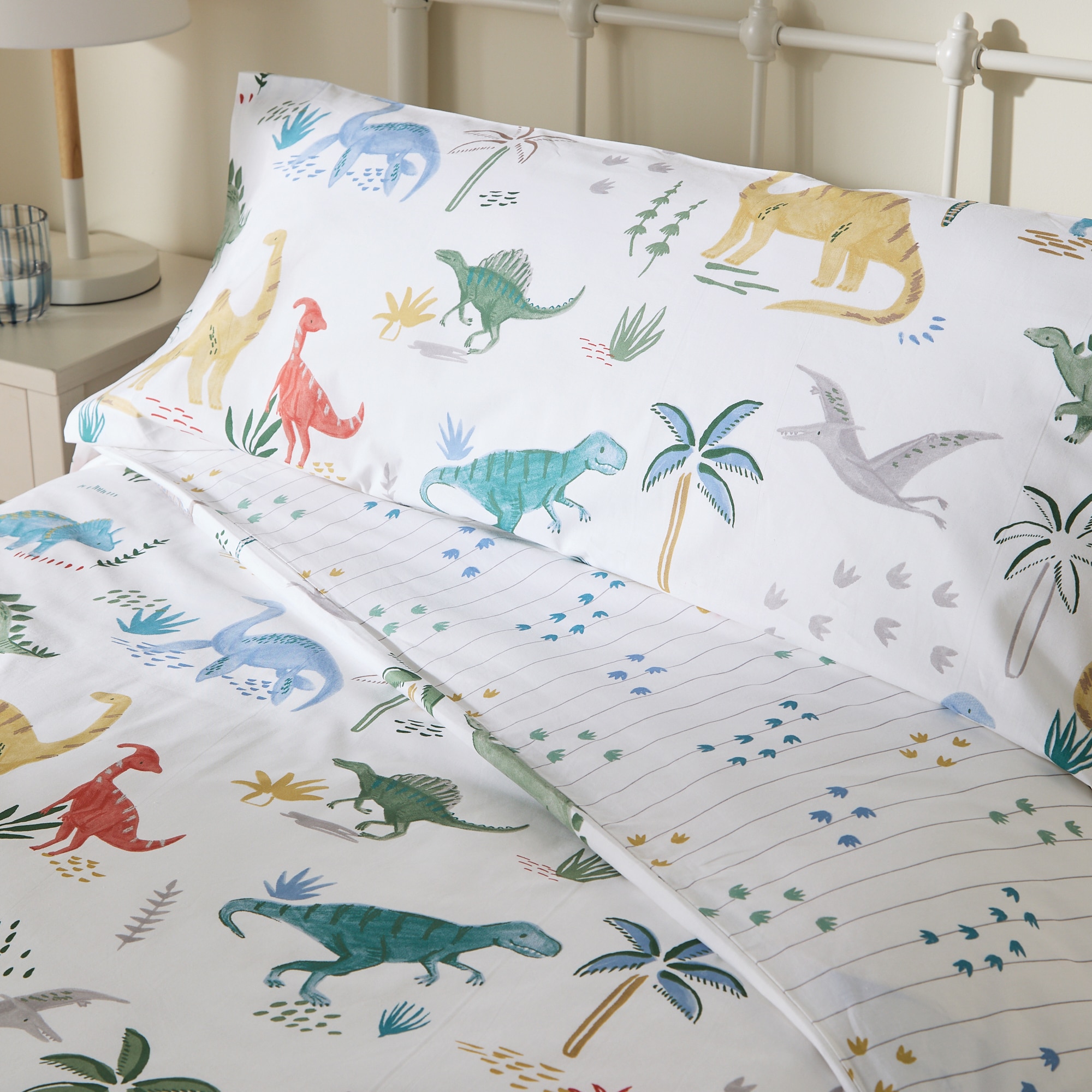 Conjunto de Capa de Edredão de Algodão Saurio Multicolor-3