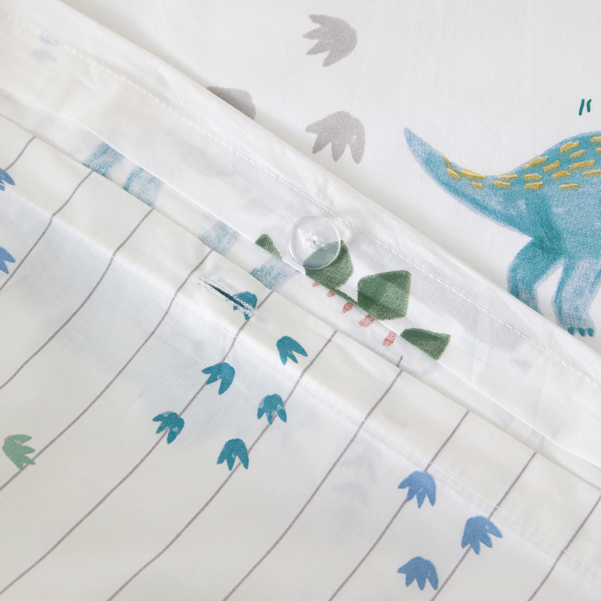 Conjunto de Capa de Edredão de Algodão Saurio Multicolor-5