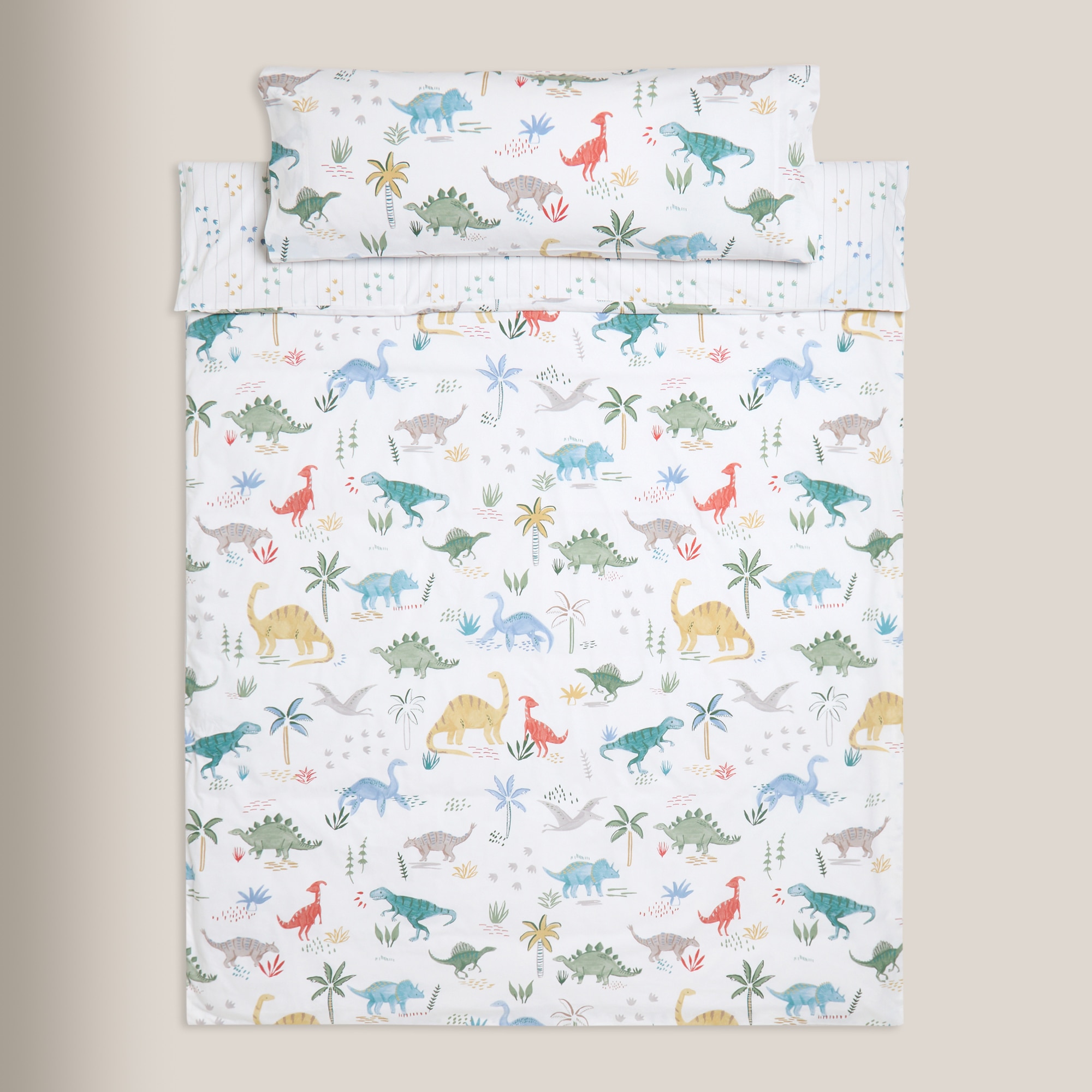 Conjunto de Capa de Edredão de Algodão Saurio Multicolor-6