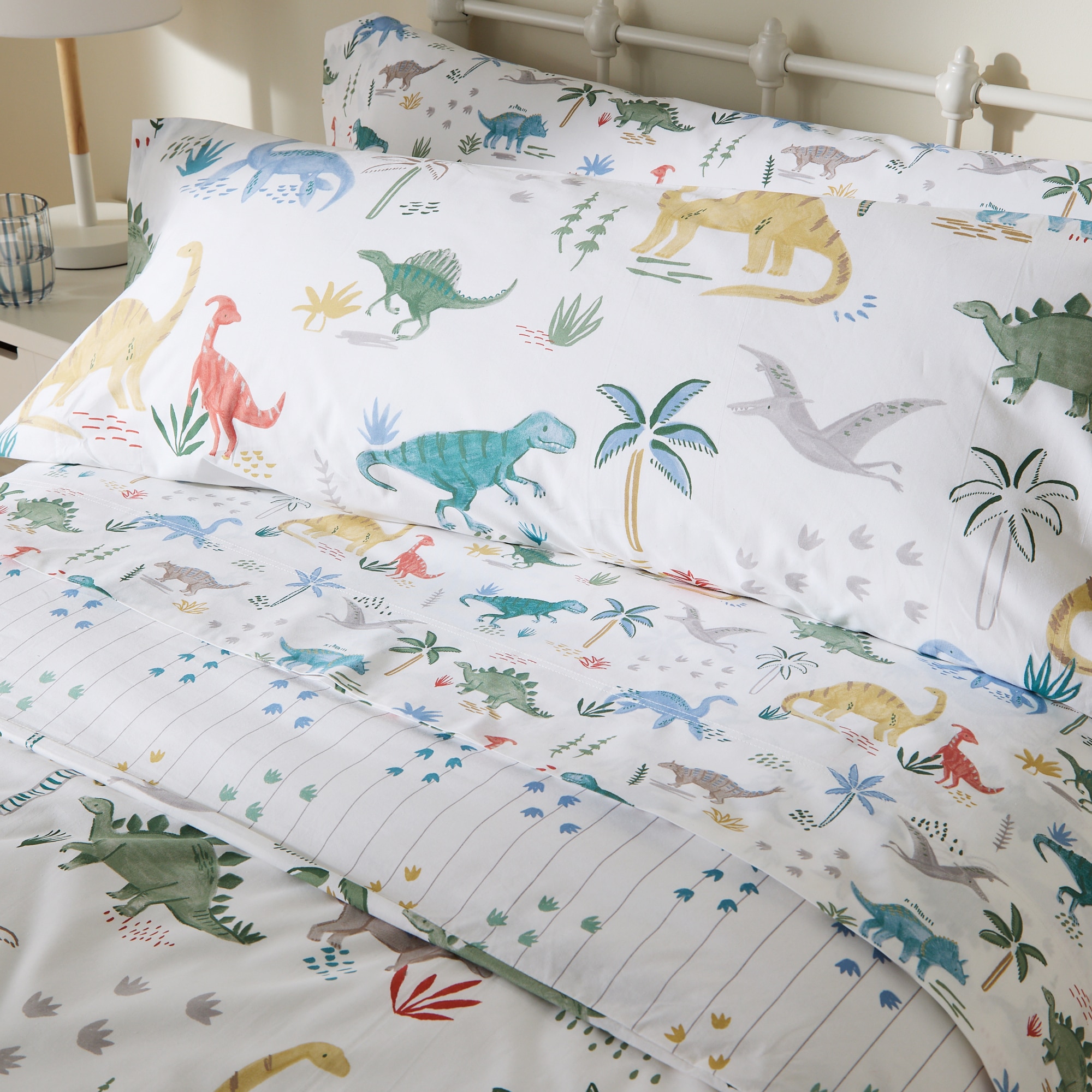 Conjunto de Capa de Edredão de Algodão Saurio Multicolor-7