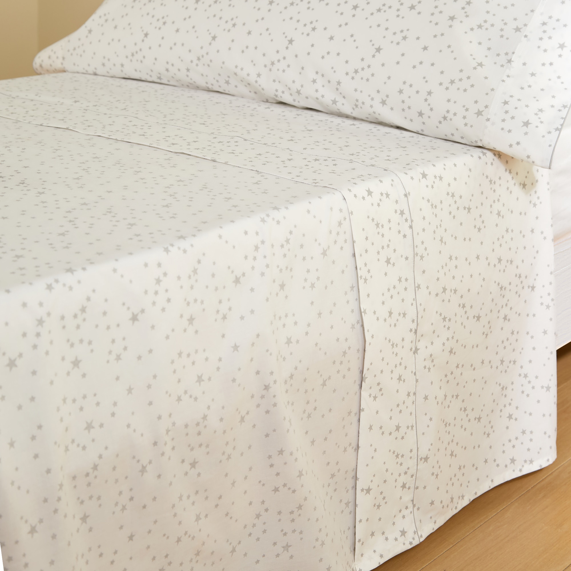 Juego de sábanas algodón New Stars Mini Home - El Corte Inglés - Gris Cama 90 cm Gris-3