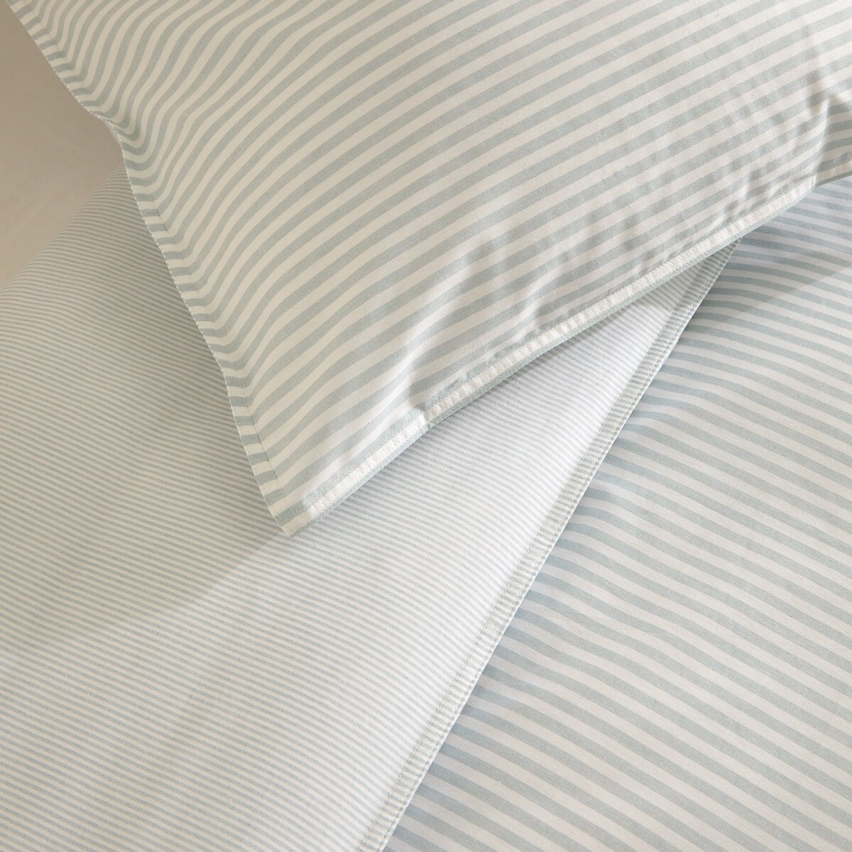 Conjunto de Capa de Edredão Reversível de Algodão Martin Azul-4