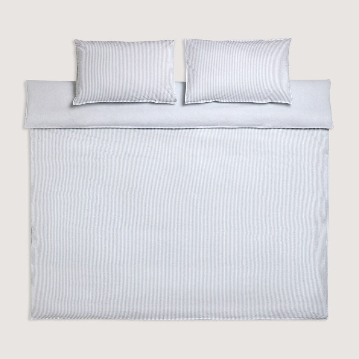 Conjunto de Capa de Edredão Reversível de Algodão Martin Azul-6