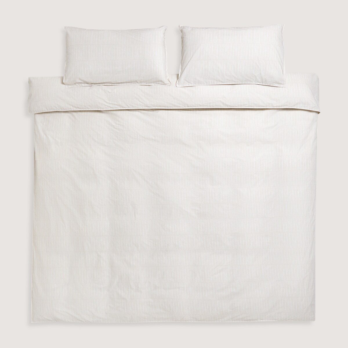 Conjunto de Capa de Edredão de Algodão Geo Bege-6