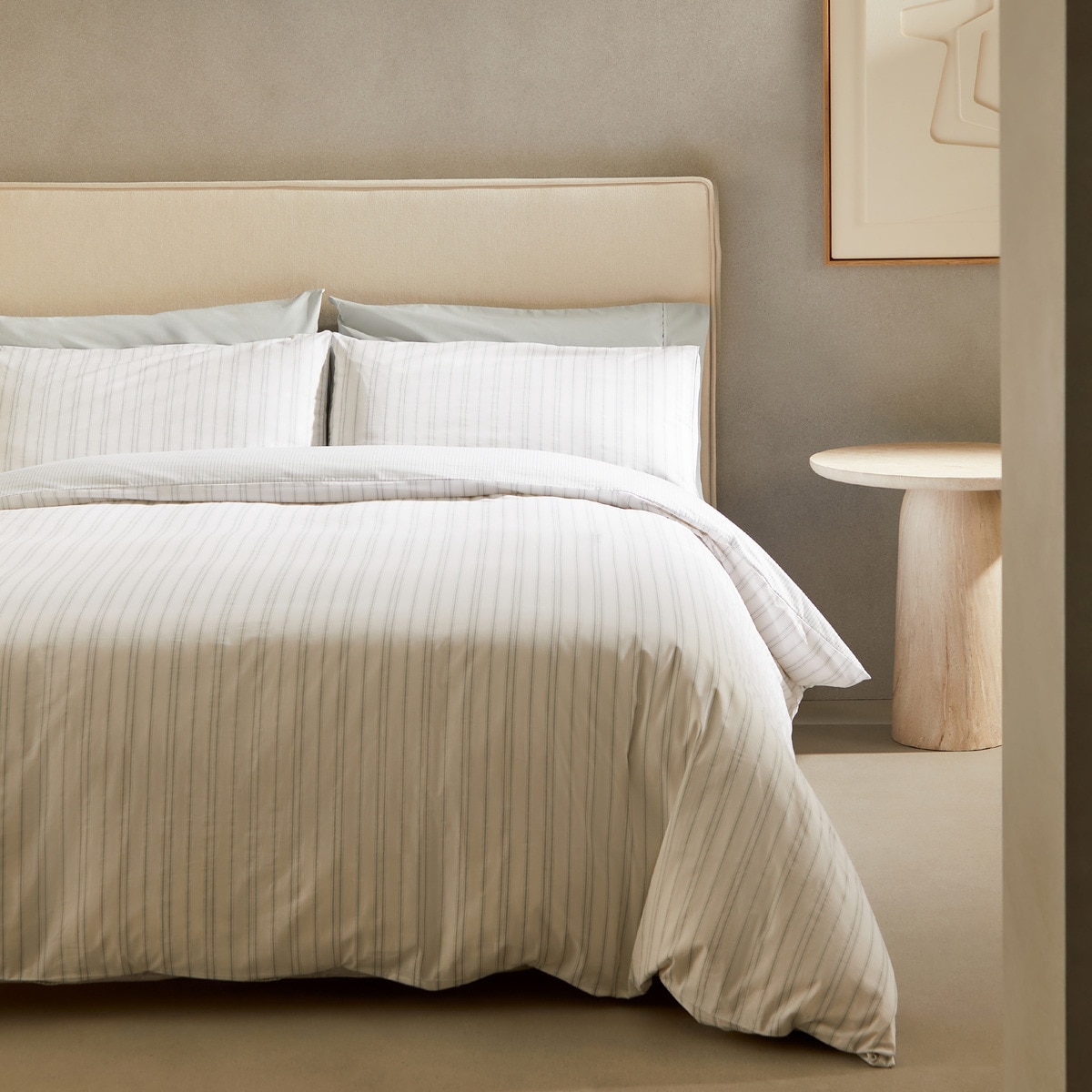 Conjunto de Capa de Edredão de Algodão Derby Azul-1