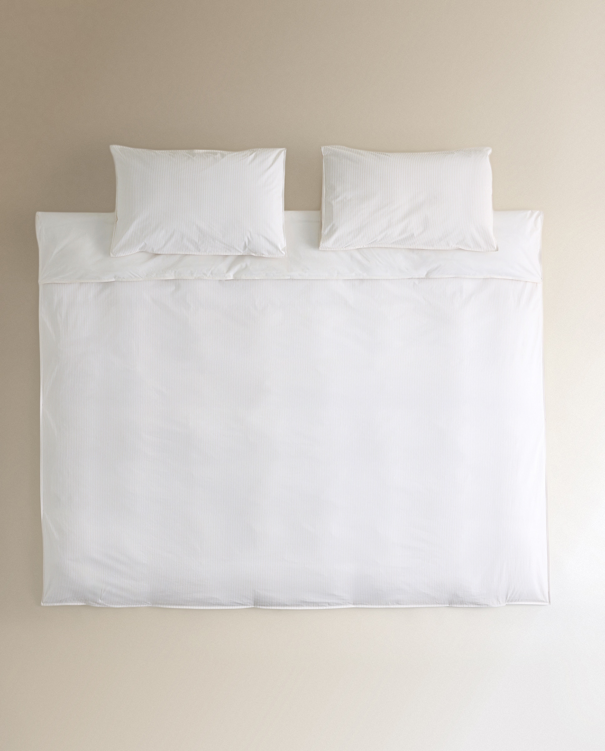 Juego de funda nórdica algodón Robin - Beige Cama 90 cm Beige-2