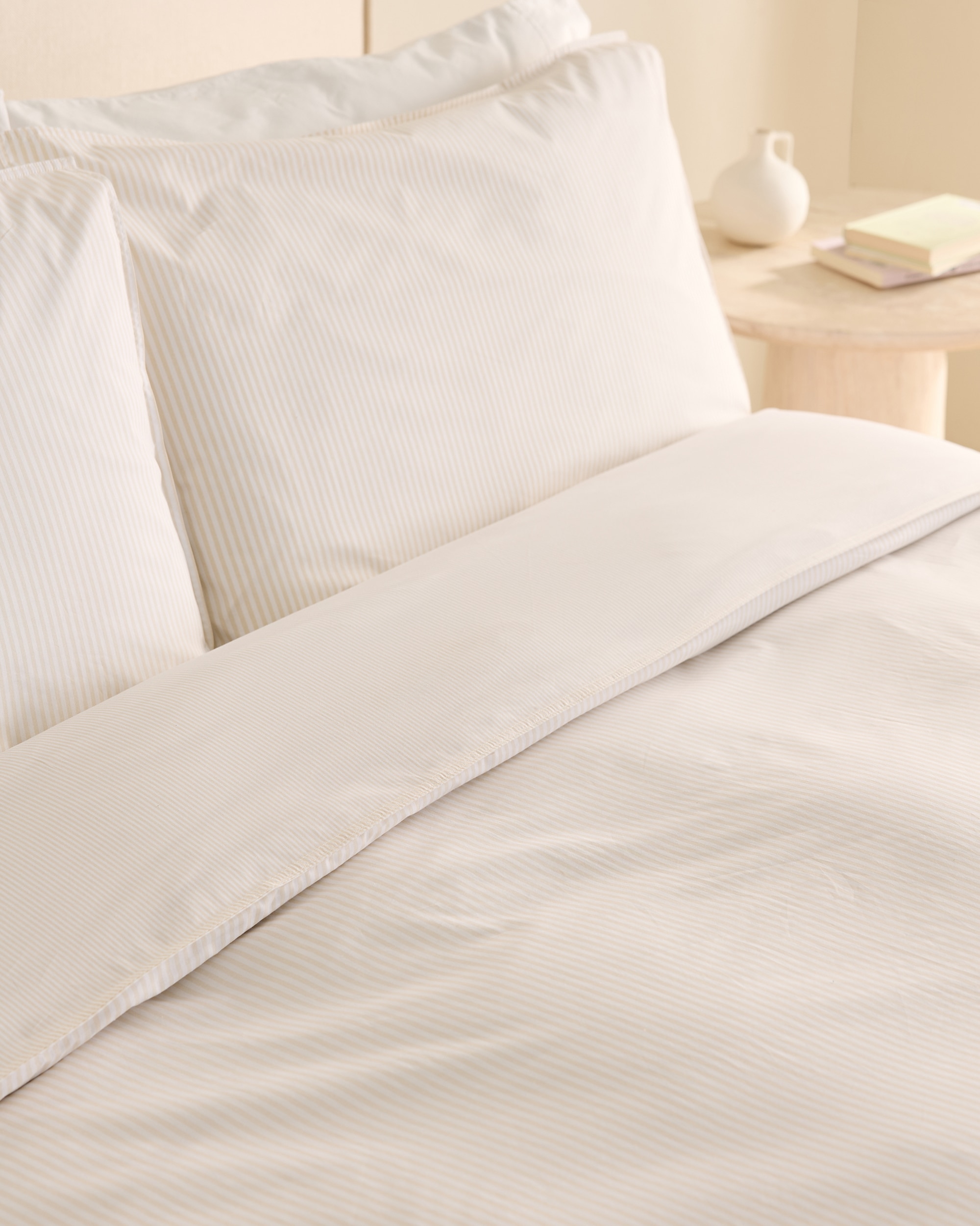 Juego de funda nórdica algodón Robin - Beige Cama 90 cm Beige-3