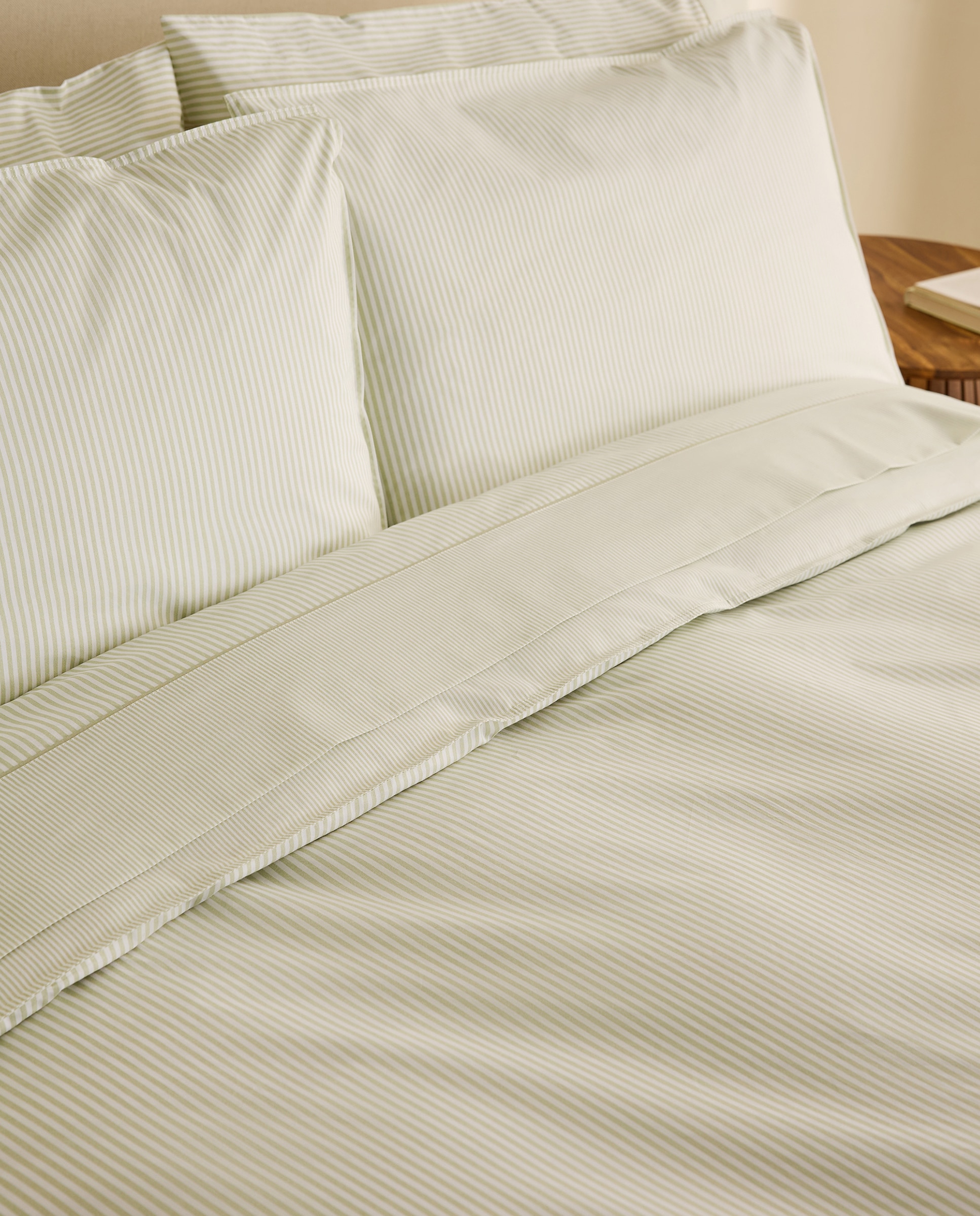Juego de funda nórdica algodón Robin - Verde Cama 90 cm Verde-7