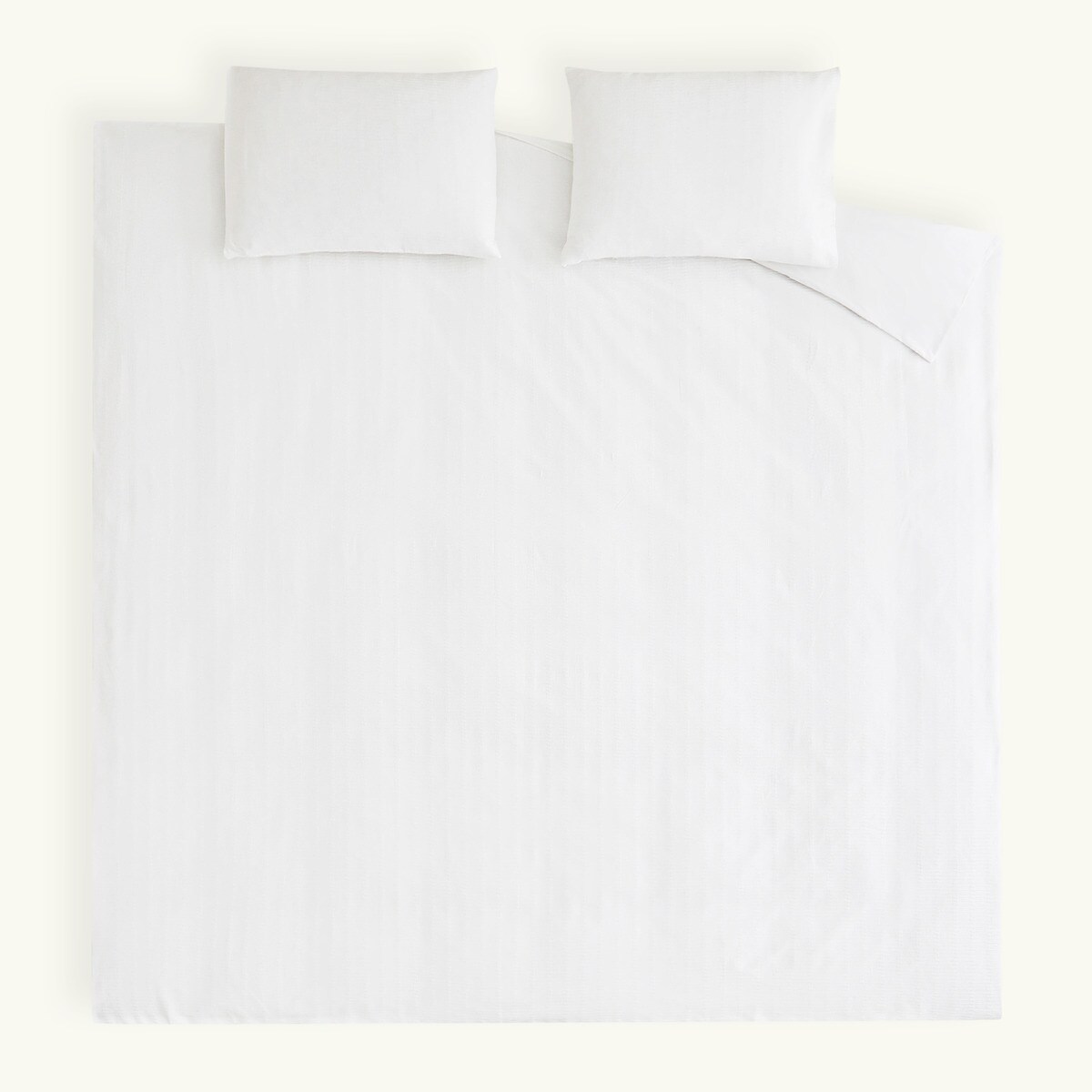 Conjunto de capa de edredão em algodão Ocean Branco-4