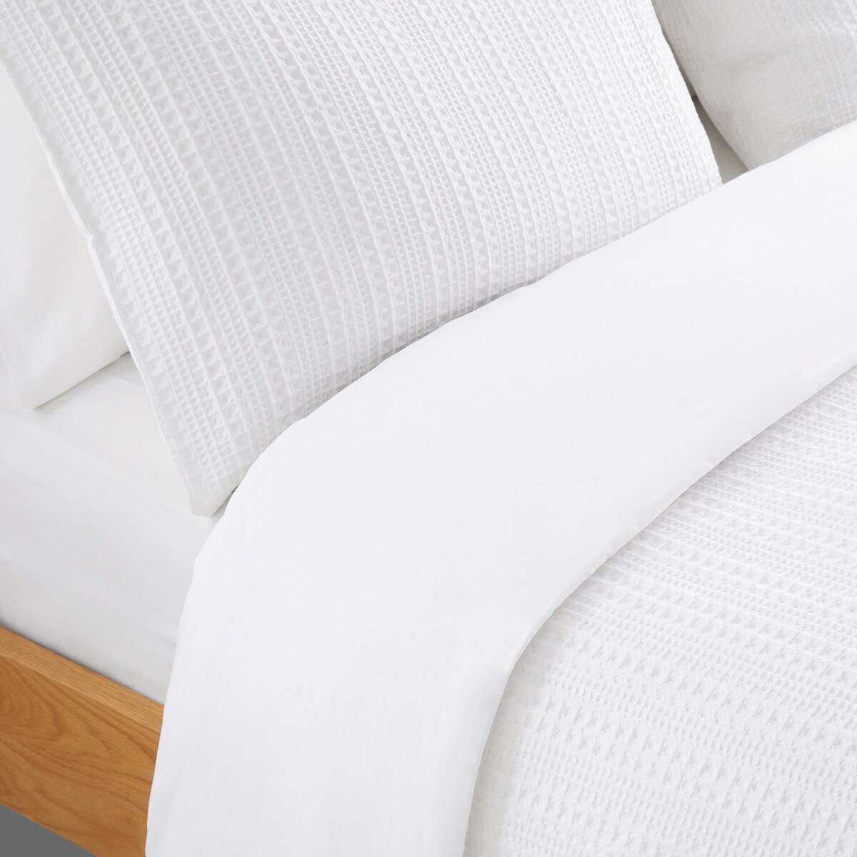 Conjunto de capa de edredão em algodão Cotton Branco-2