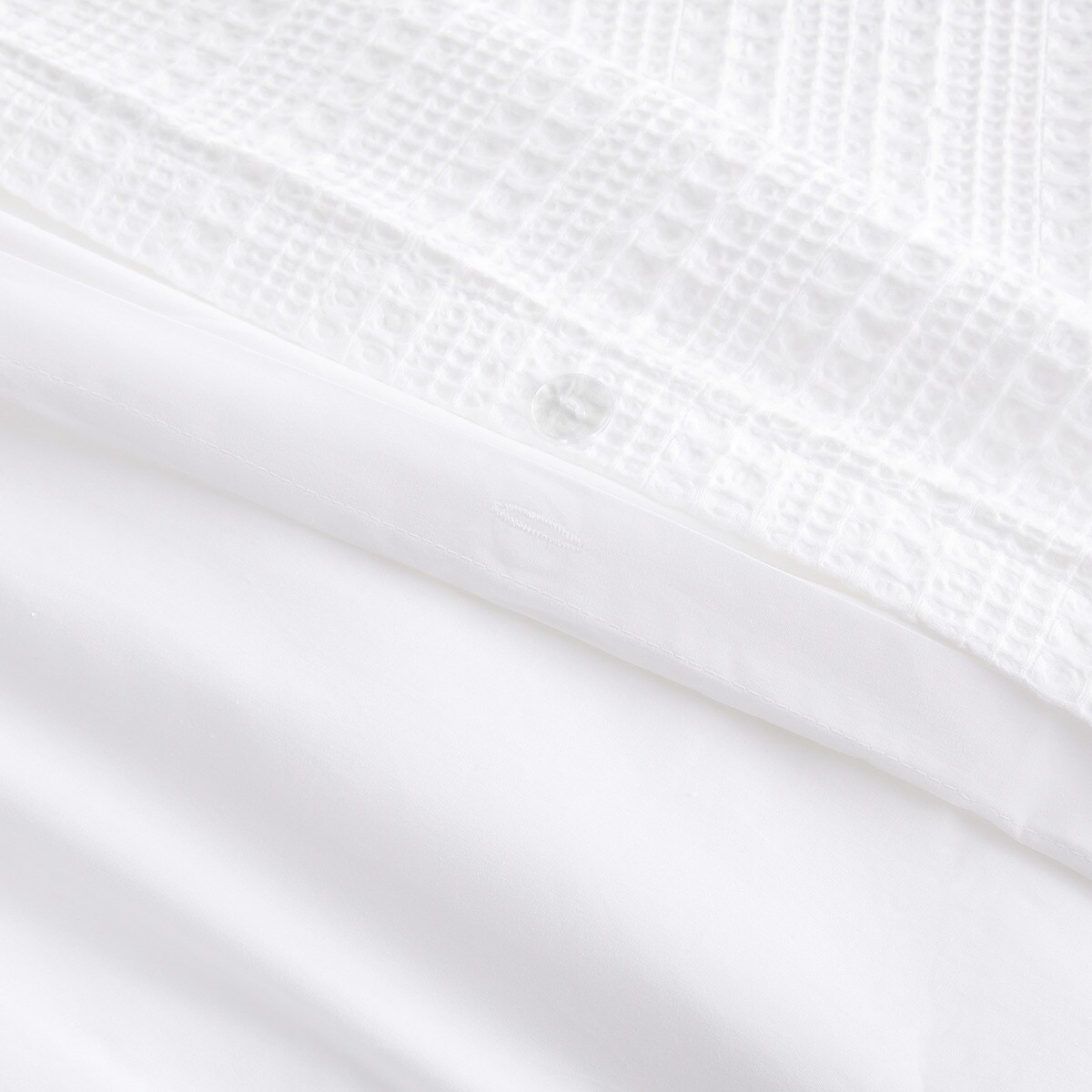 Conjunto de capa de edredão em algodão Cotton Branco-3