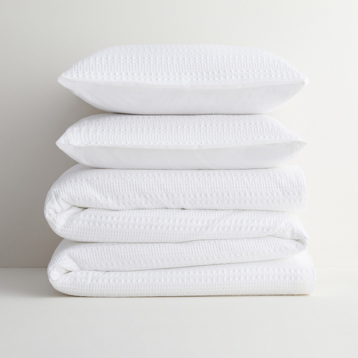 Conjunto de capa de edredão em algodão Cotton Branco-5