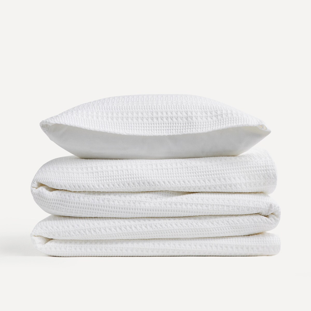 Conjunto de capa de edredão em algodão Cotton Branco-6