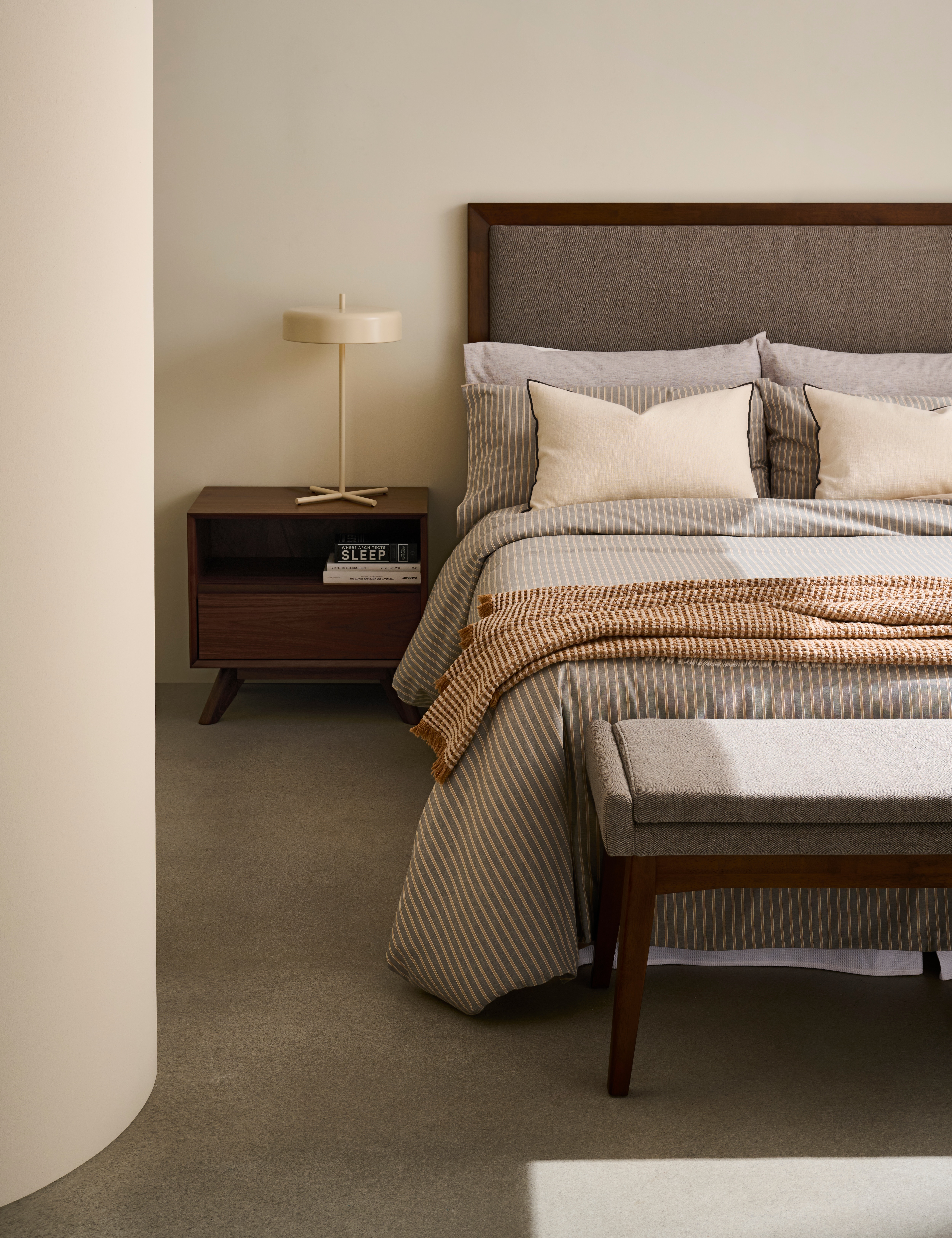 Conjunto de Capa de Edredão Emil em Algodão Cinzento-8