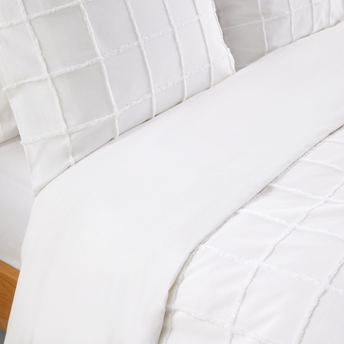 Jogo de Capa de Edredão de Algodão Neo Branco-2