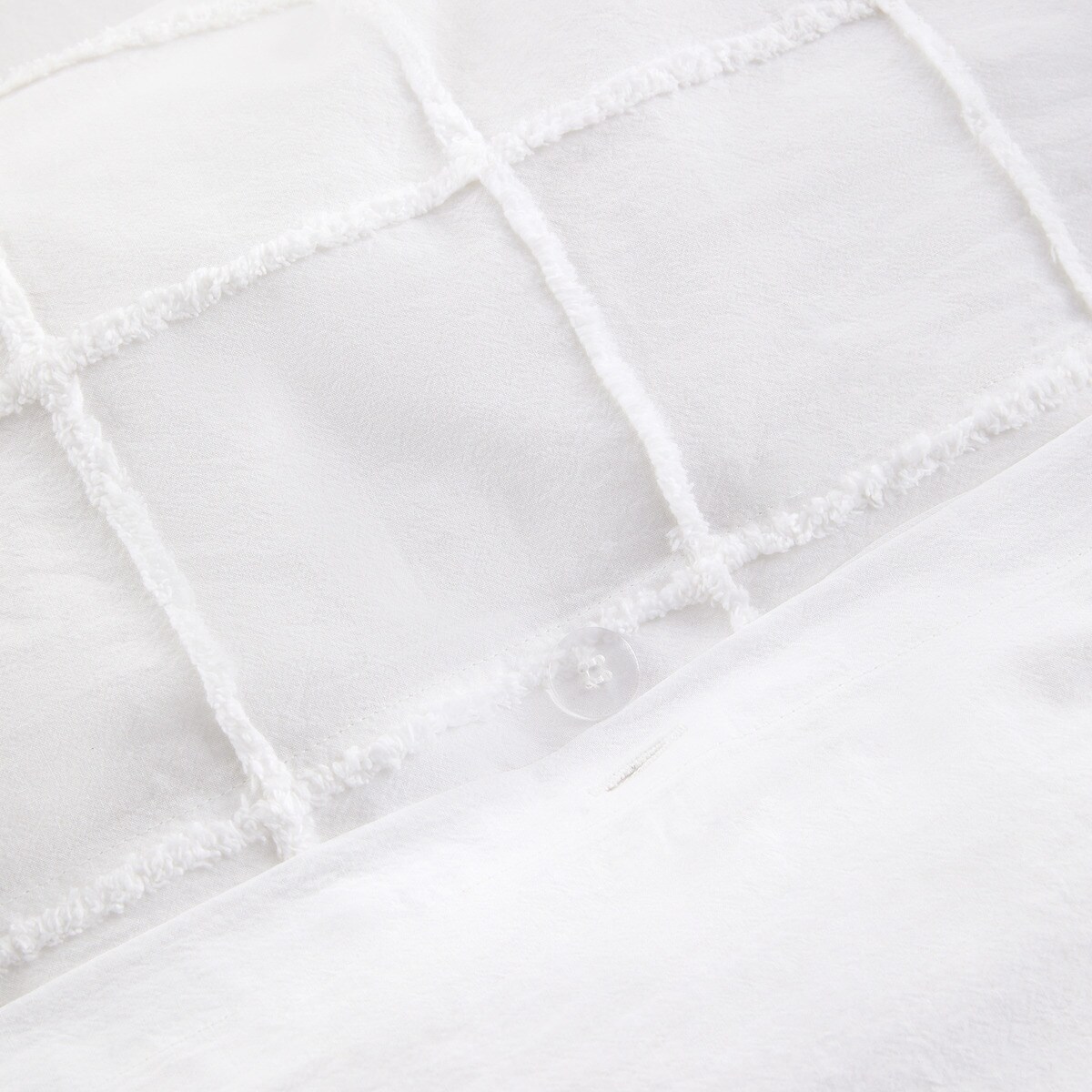 Jogo de Capa de Edredão de Algodão Neo Branco-3
