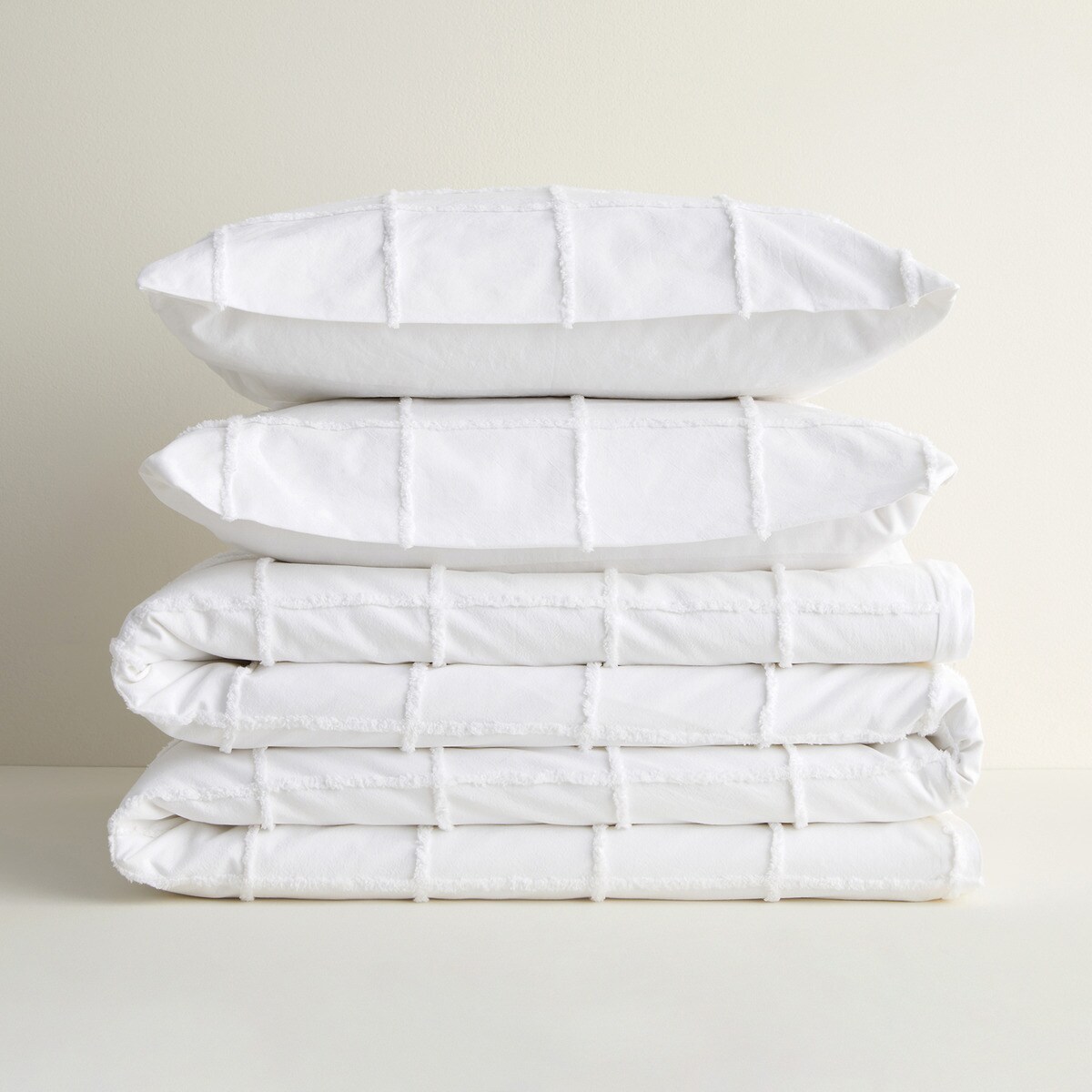 Jogo de Capa de Edredão de Algodão Neo Branco-5