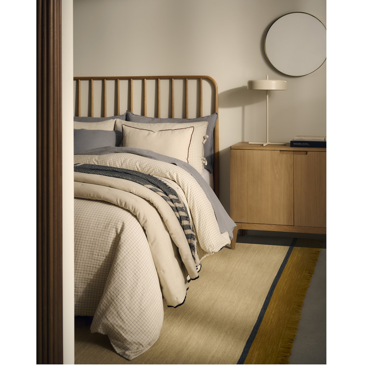 Conjunto de Capa de Edredão de Algodão Tiset Antracite-6