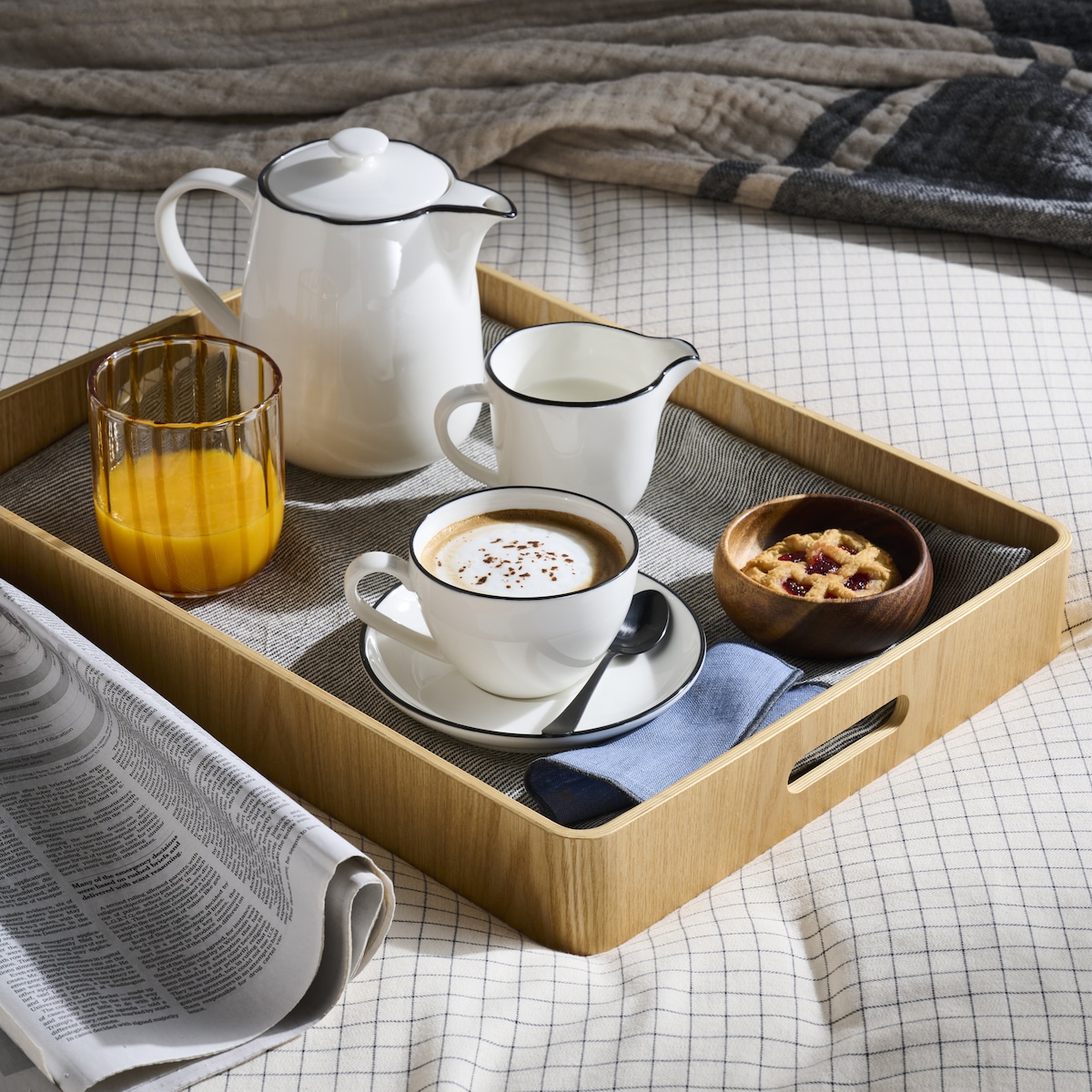 Conjunto de Capa de Edredão de Algodão Tiset Antracite-7