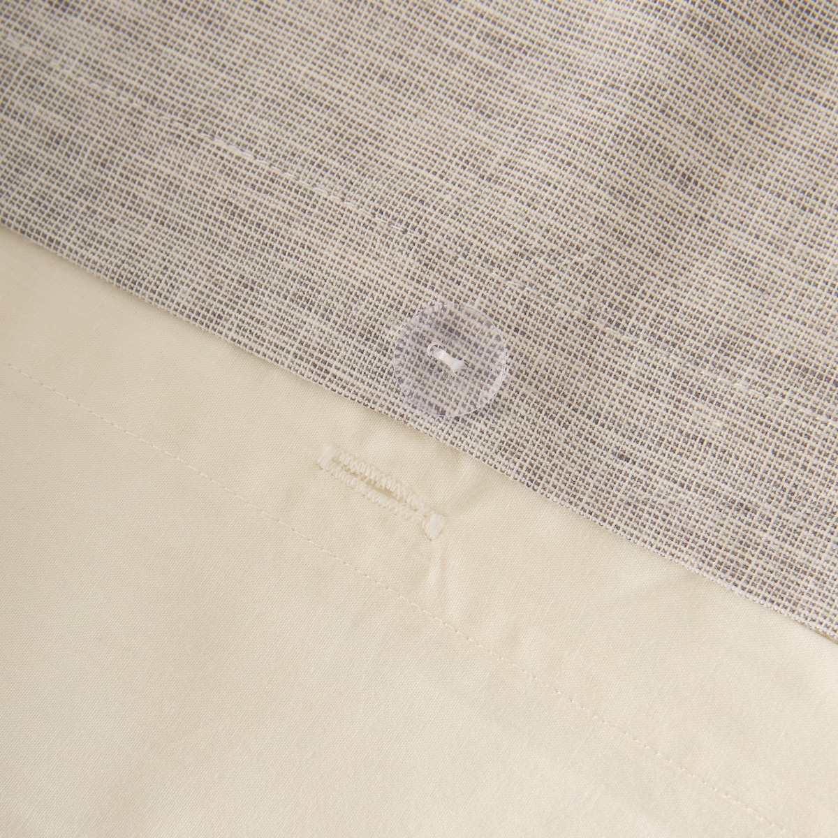 Conjunto de Capa de Edredão de Algodão e Linho André Cinzento-5