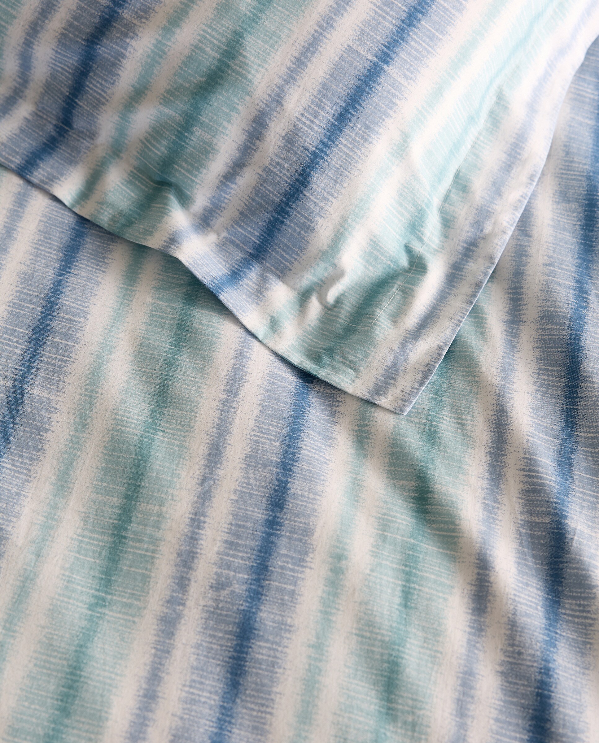 Conjunto de Capa de Edredão de Algodão Alison Azul-4