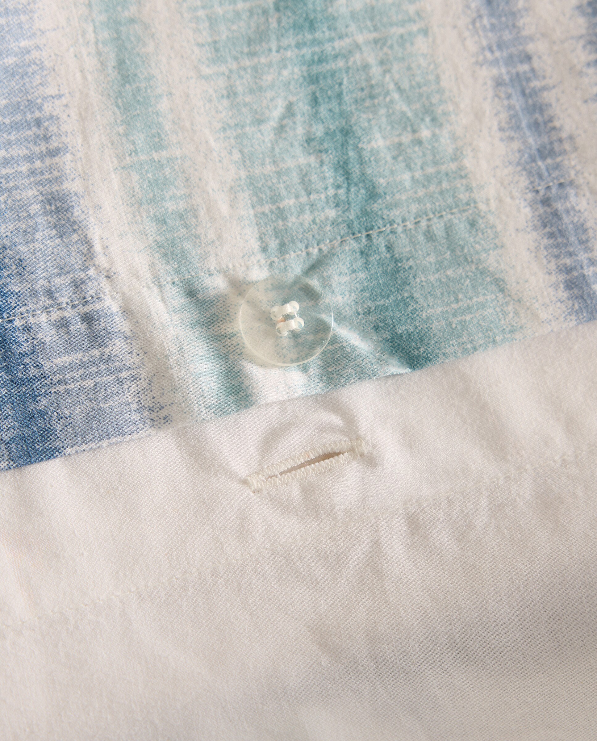 Conjunto de Capa de Edredão de Algodão Alison Azul-5