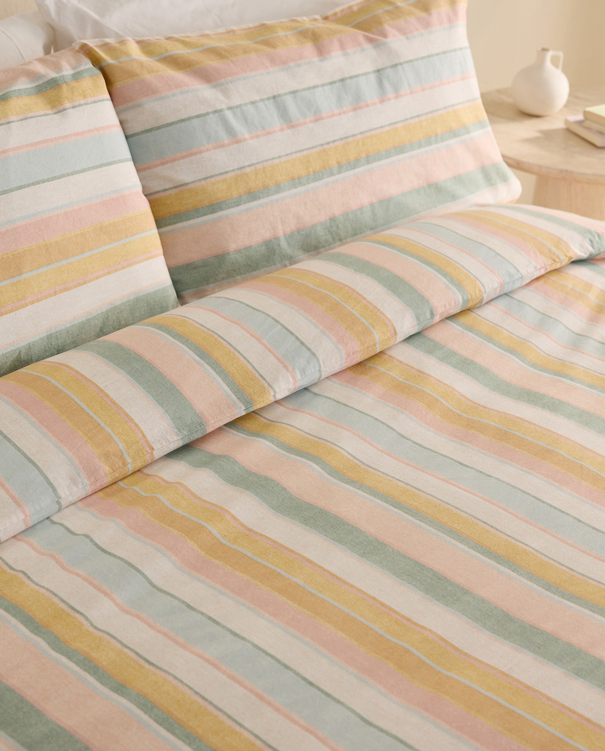 Juego de funda nórdica algodón Ethel - Multicolor Cama 105 cm Multicolor-3