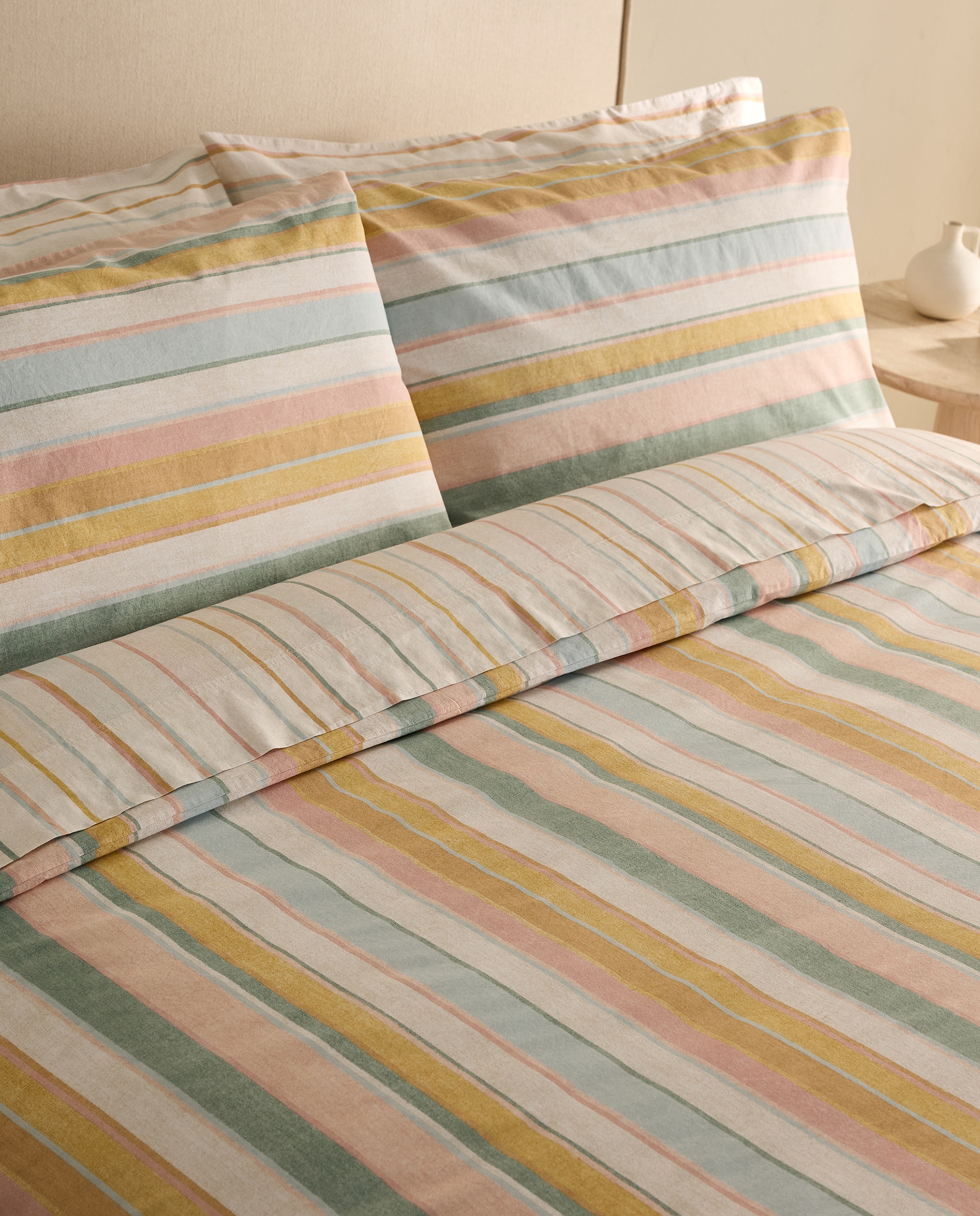 Juego de funda nórdica algodón Ethel - Multicolor Cama 105 cm Multicolor-7
