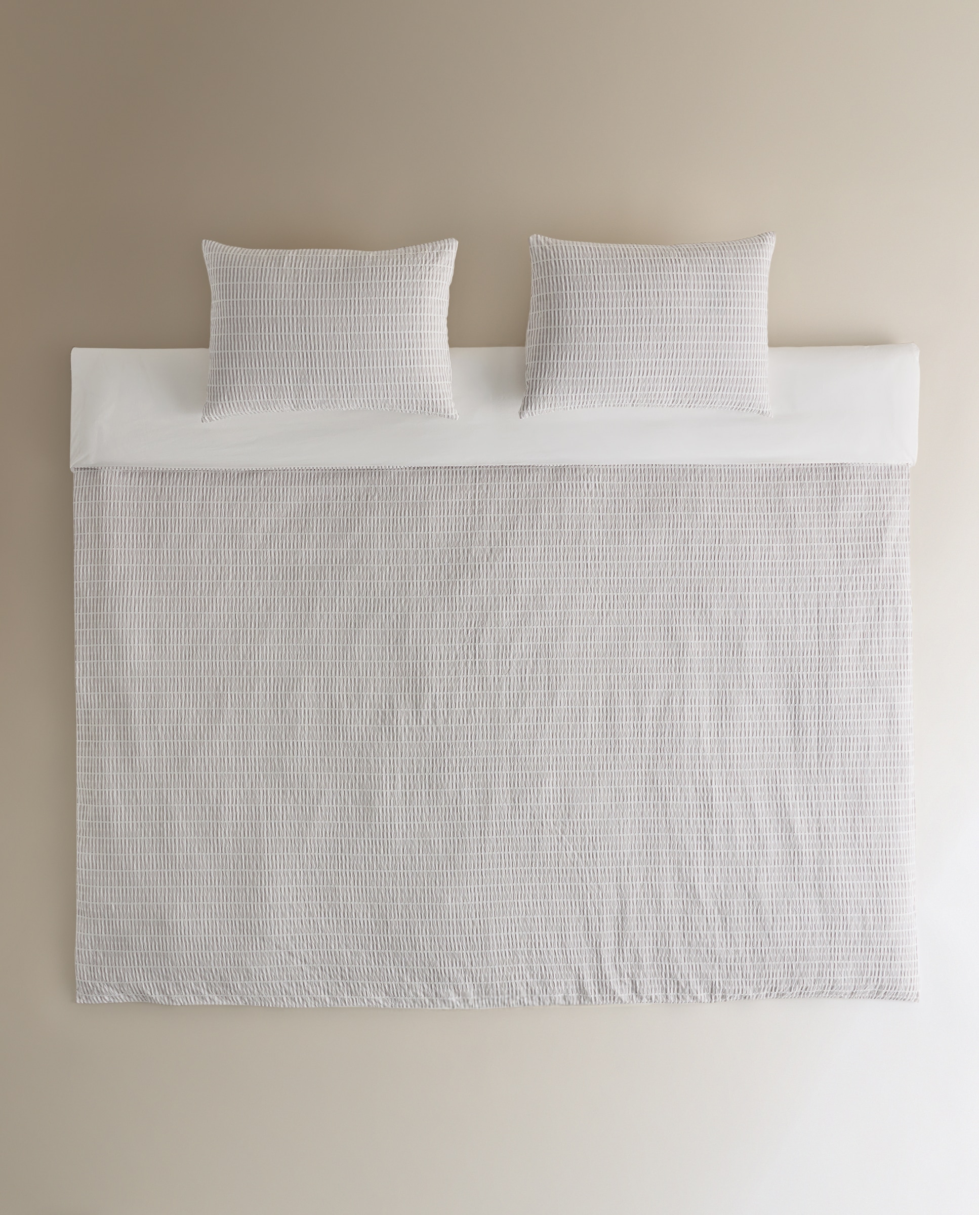 Juego de funda nórdica algodón Johan - Gris Cama 105 cm Gris-2