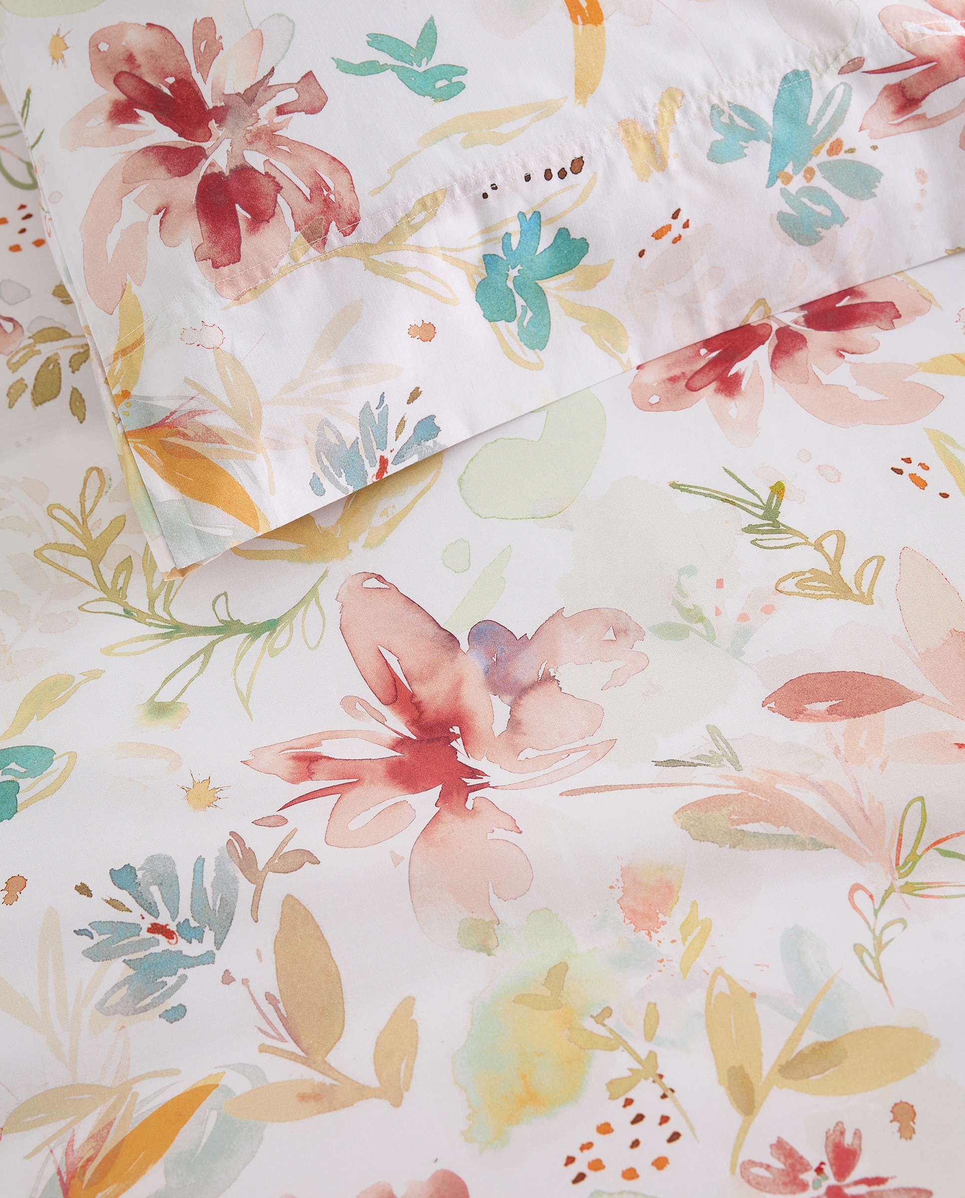 Conjunto de Capa de Edredão de Algodão Loisy Rosa-4