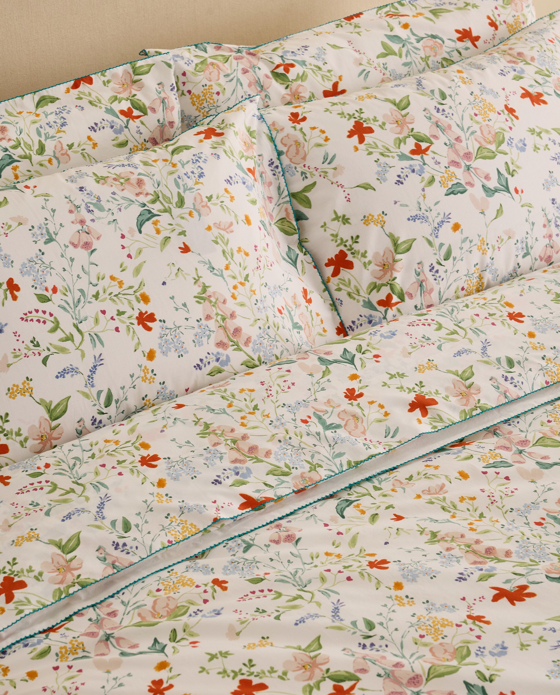 Conjunto de Capa de Edredão de Algodão Cecile Multicolor-7