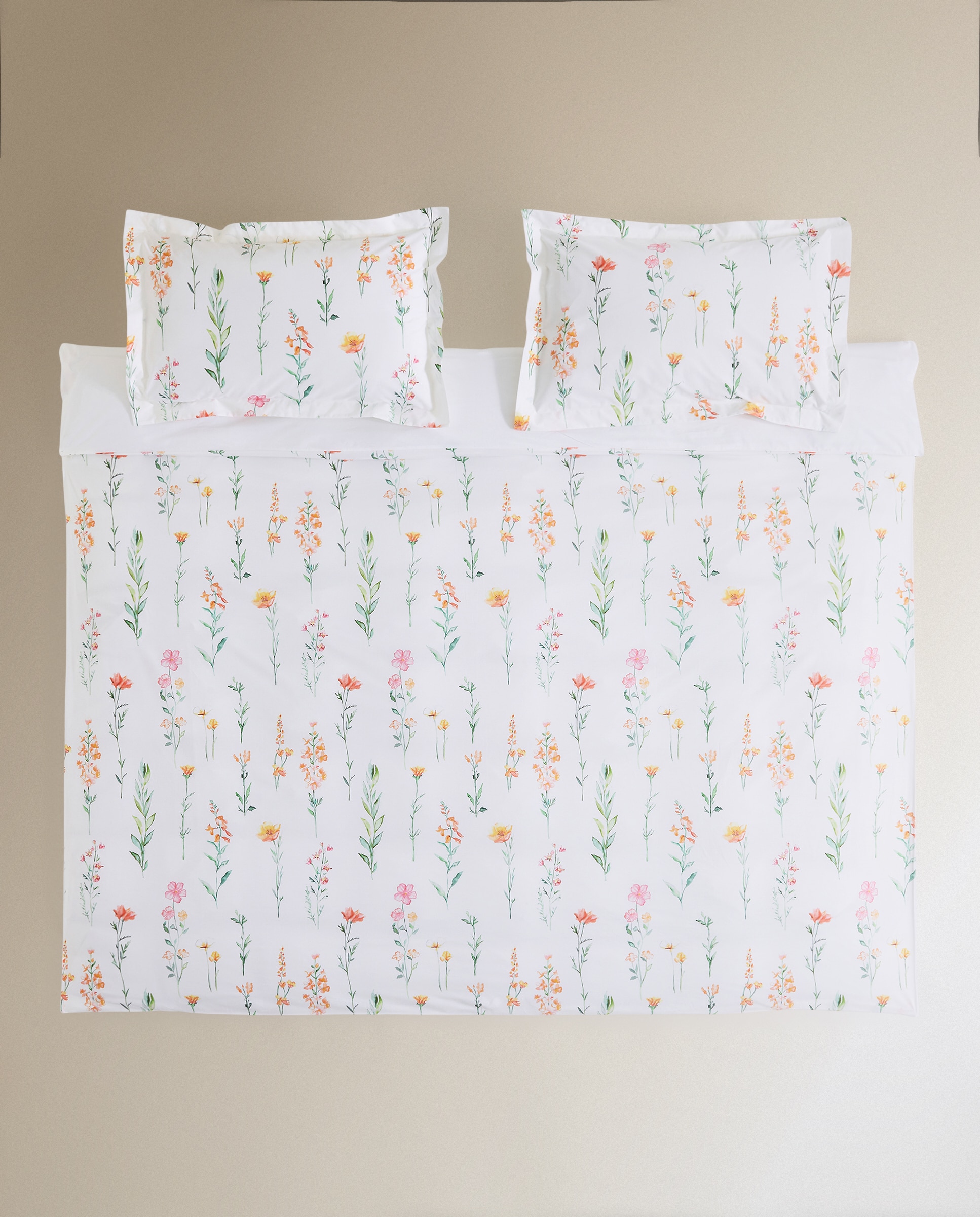 Conjunto de Capa de Edredão de Algodão Fleur Multicolor-2