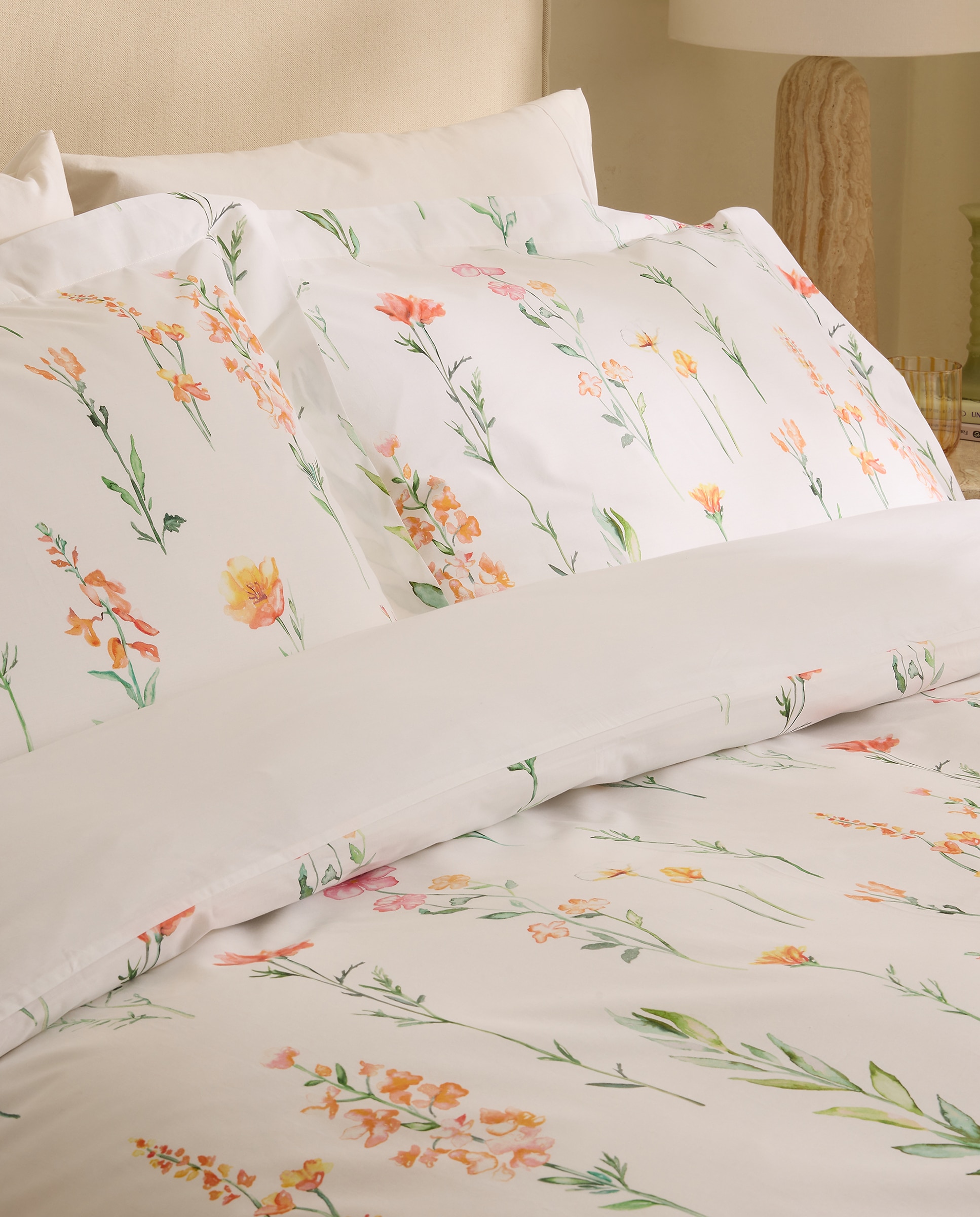 Conjunto de Capa de Edredão de Algodão Fleur Multicolor-3