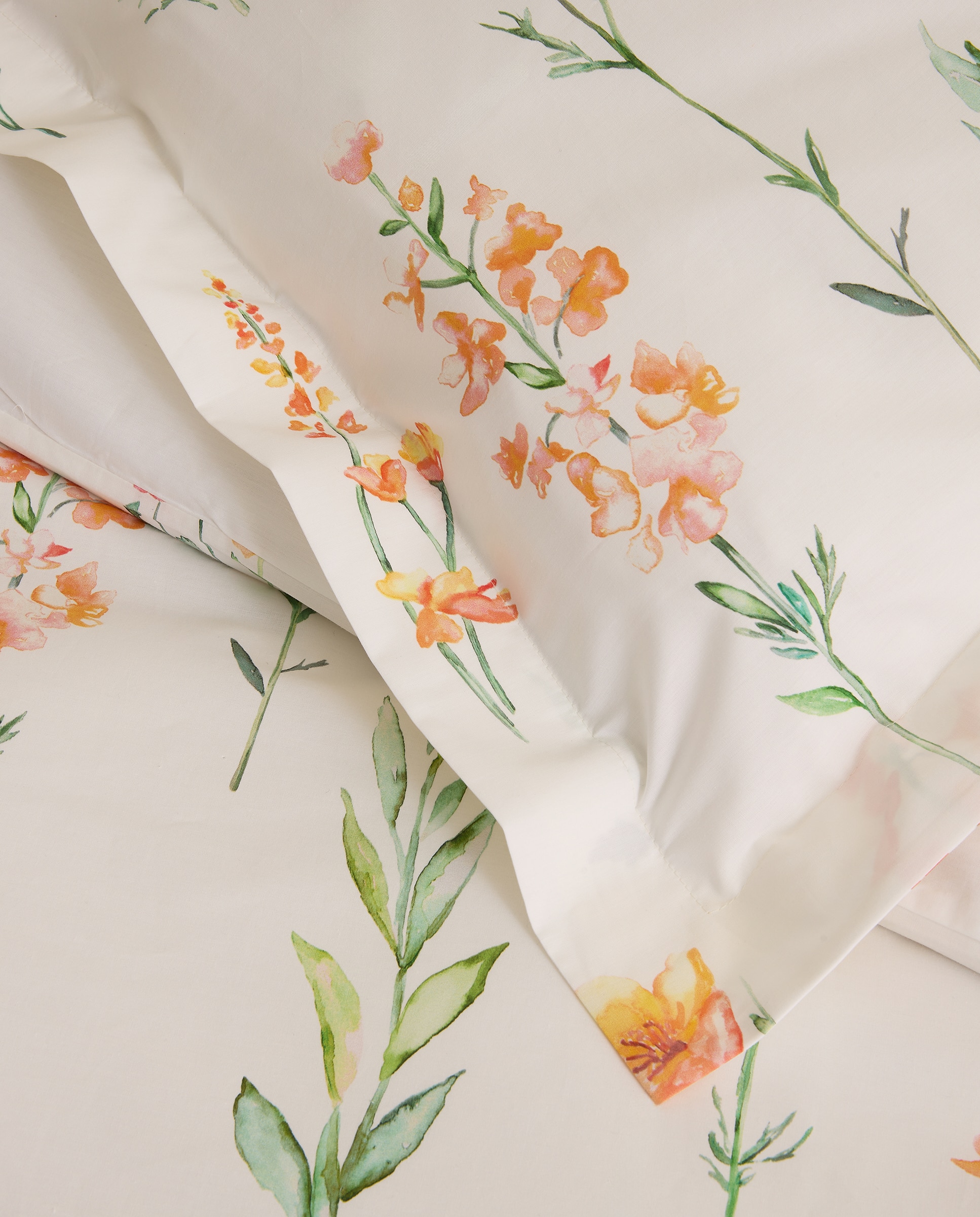 Conjunto de Capa de Edredão de Algodão Fleur Multicolor-4