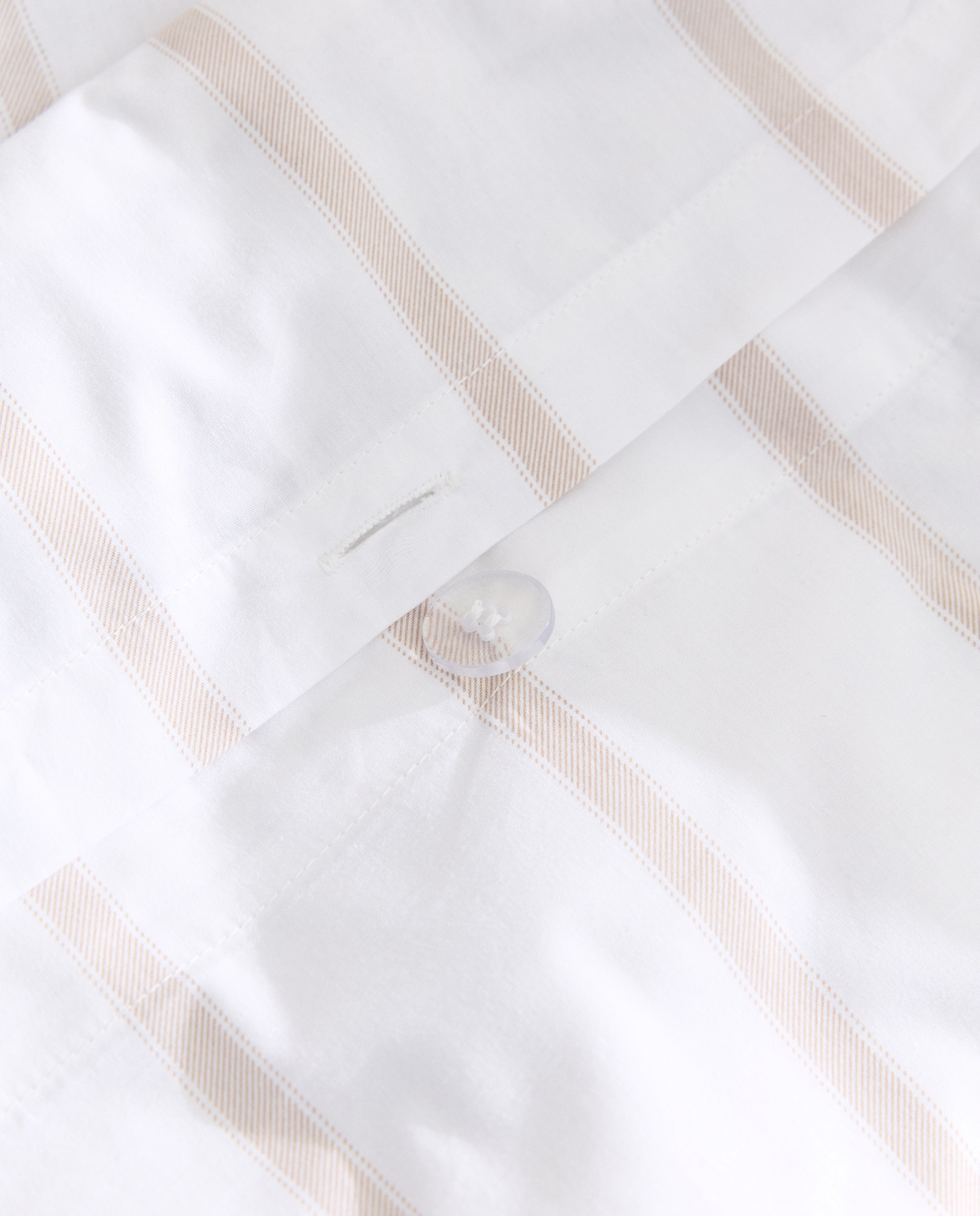 Juego de funda nórdica algodón percal Abbey - Beige Cama 90 cm Beige-5