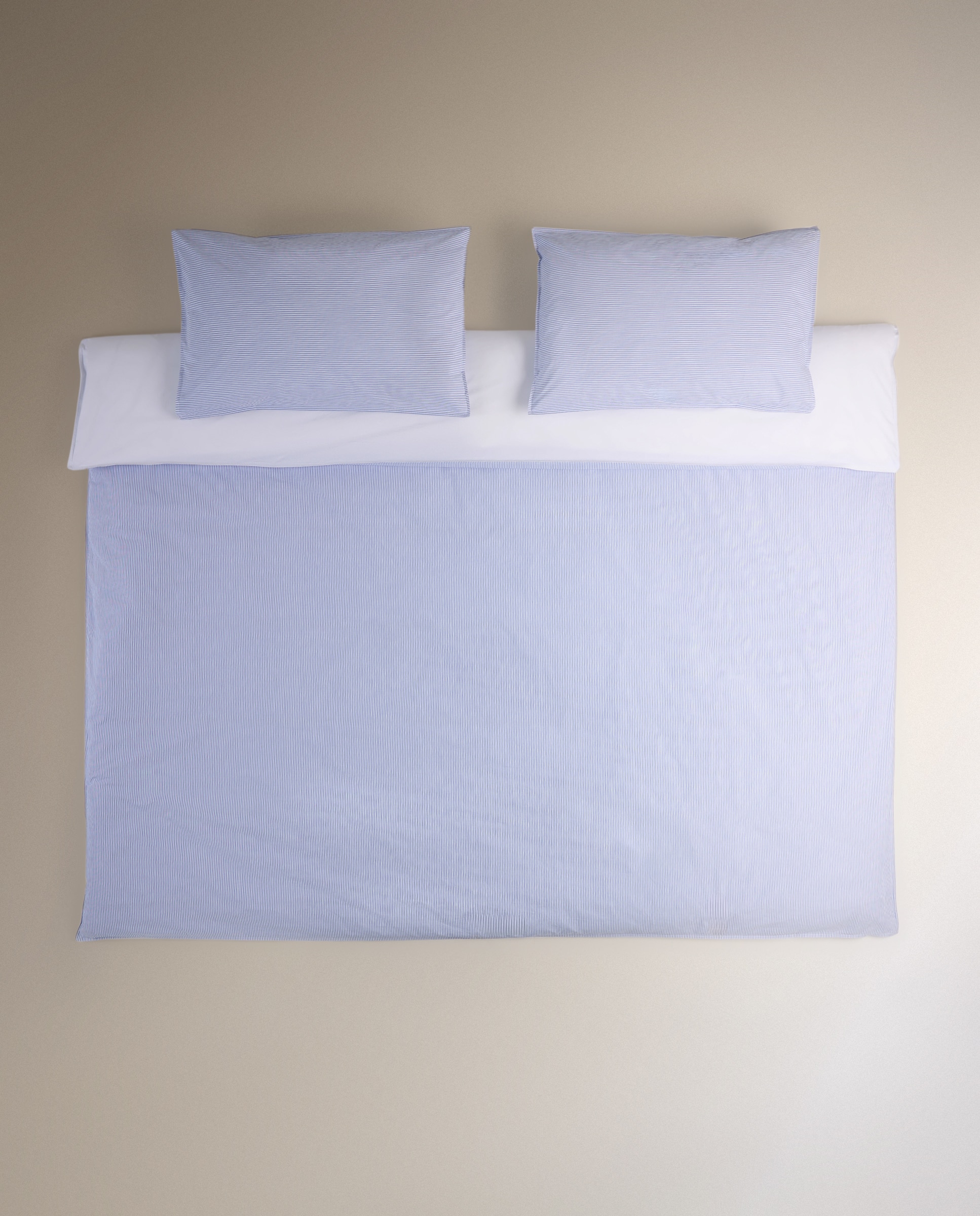 Imagen 2 de Juego de funda nórdica algodón Oxford - Azul Cama 90 cm Azul