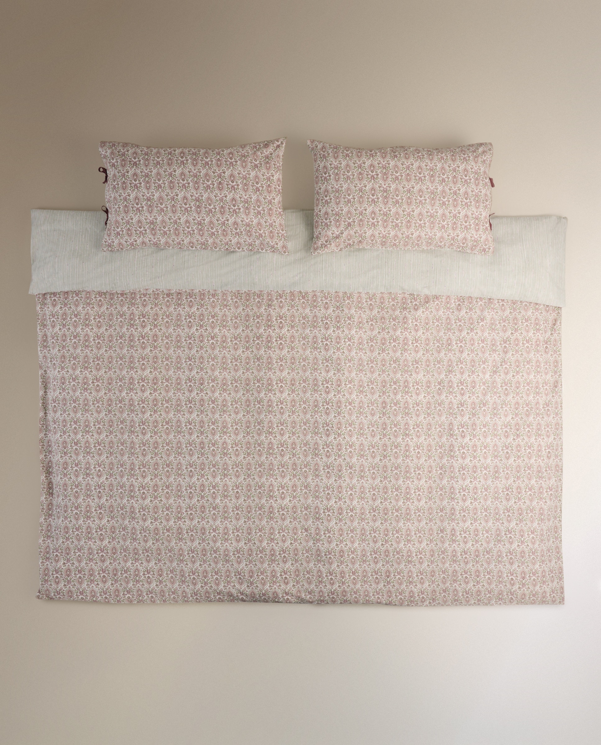 Juego de funda nórdica algodón percal Kiana - Granate Cama 90 cm Granate-2