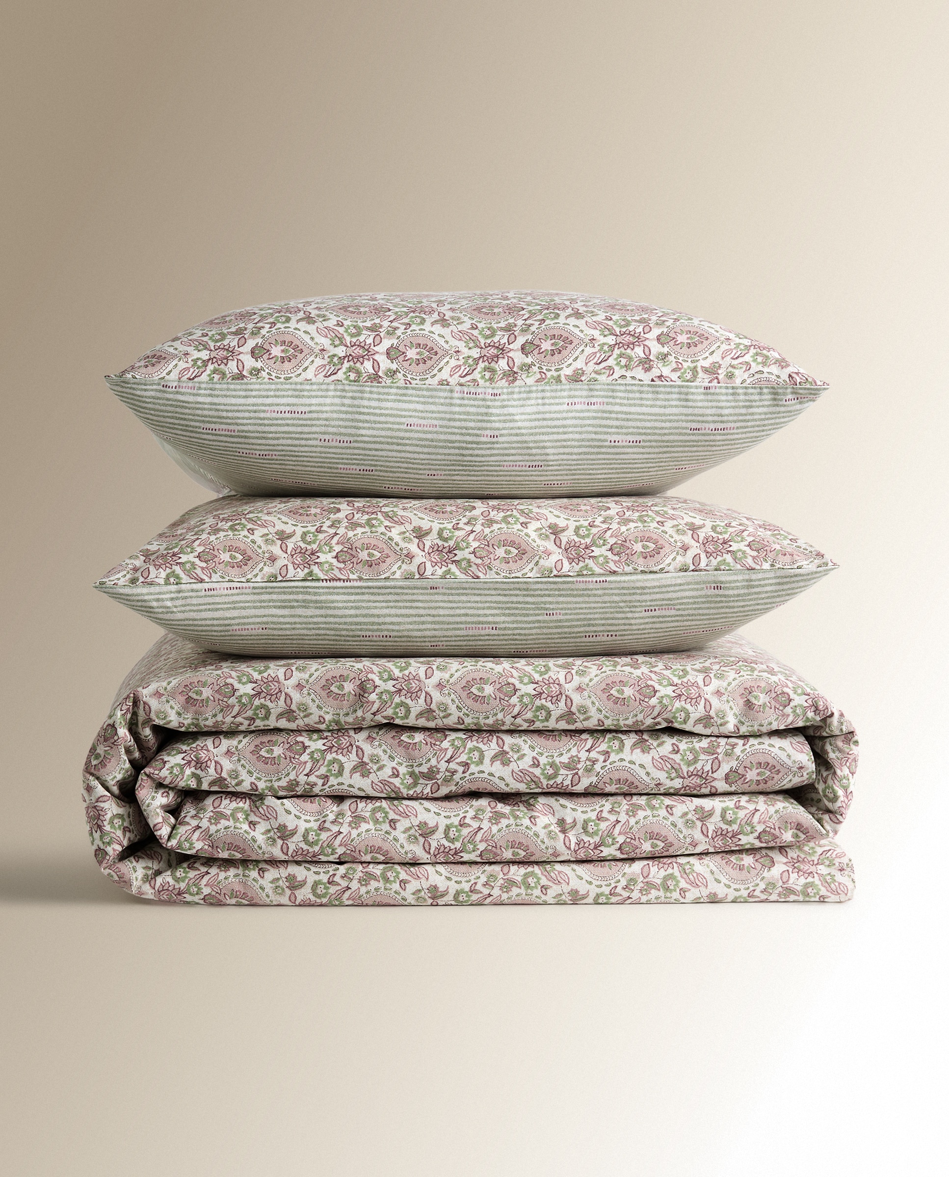 Juego de funda nórdica algodón percal Kiana - Granate Cama 90 cm Granate-7