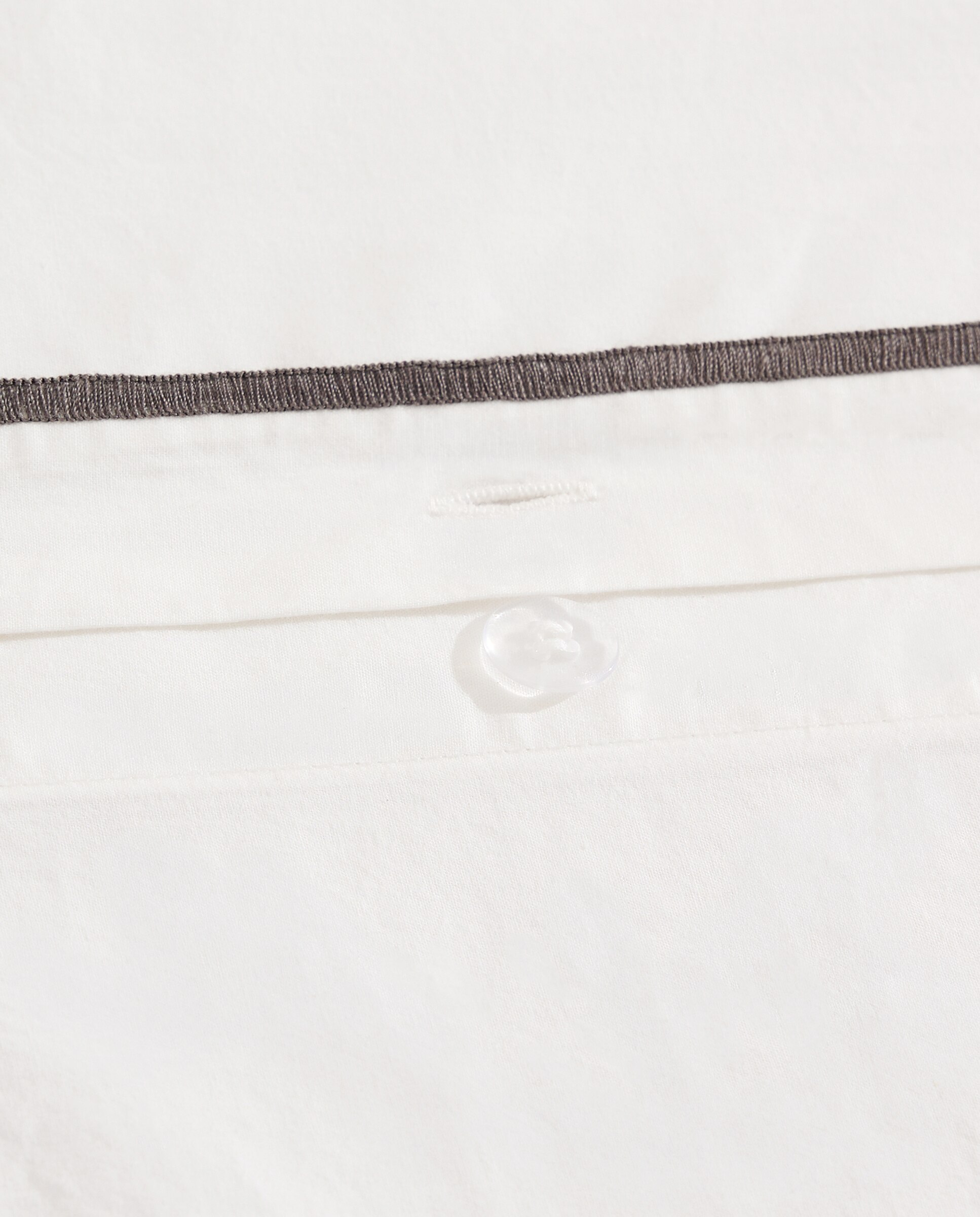 Juego de funda nórdica algodón percal Trevor - Blanco Cama 90 cm Blanco-5