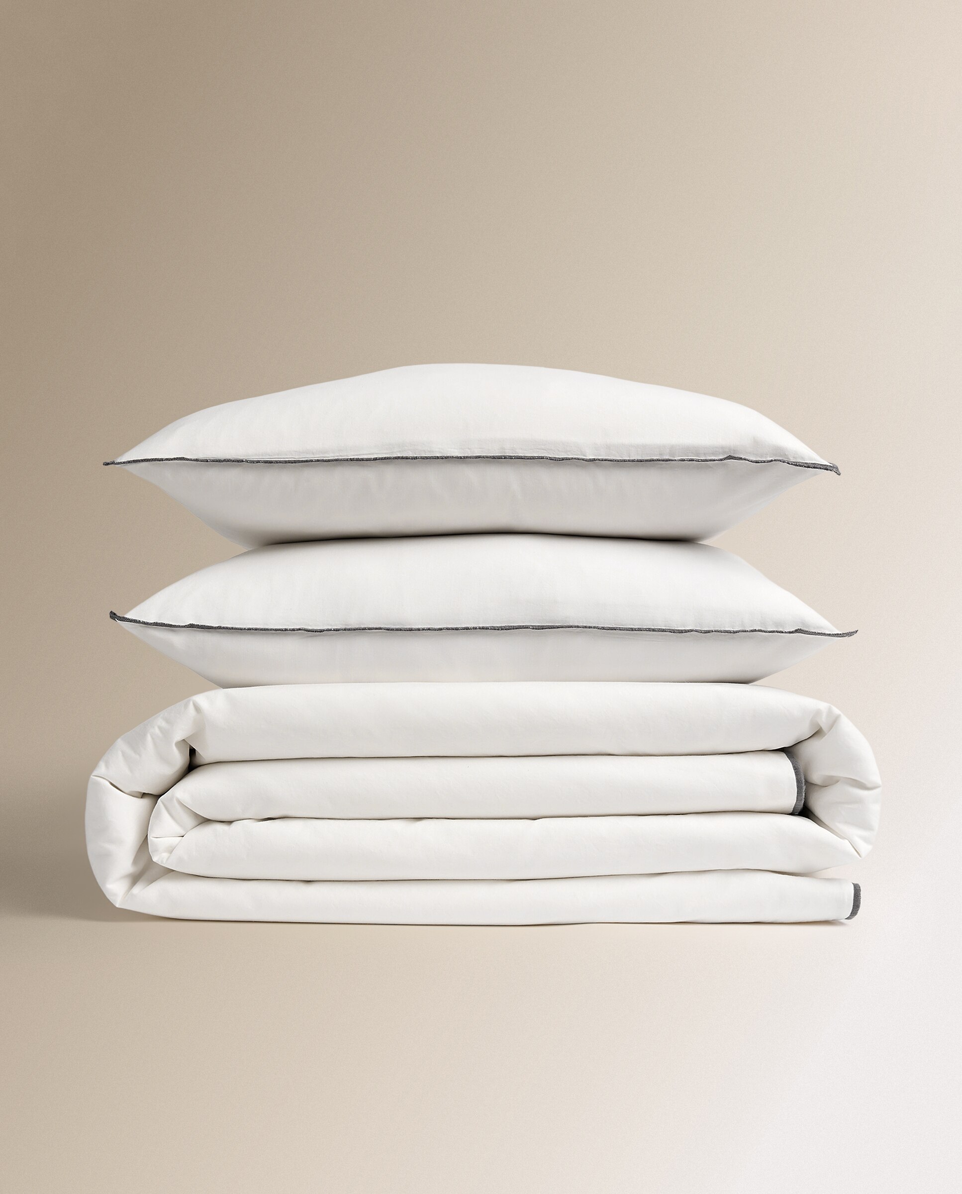 Juego de funda nórdica algodón percal Trevor - Blanco Cama 90 cm Blanco-7