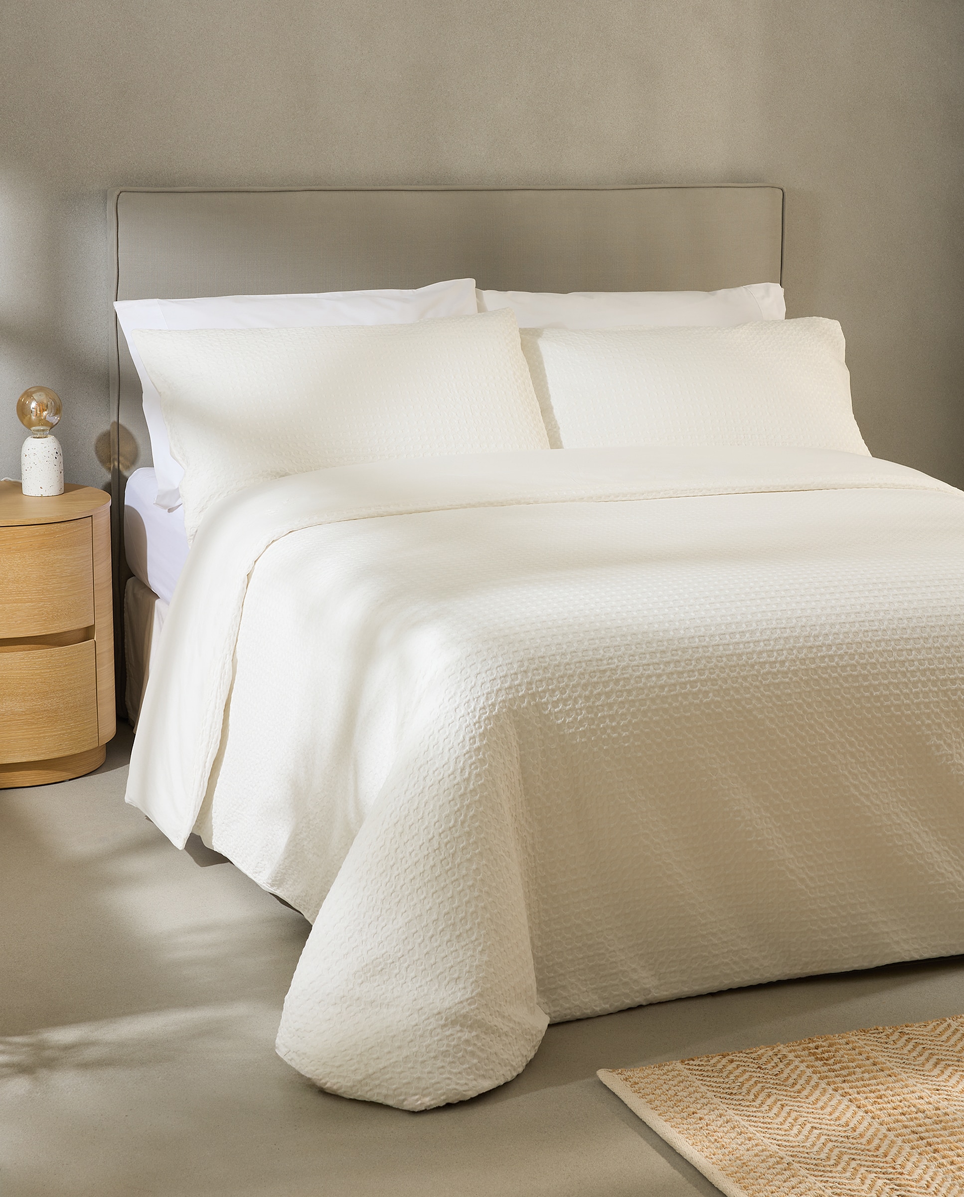 Juego de funda nórdica algodón Lompoc Room - El Corte Inglés - Crudo Cama 90 cm Crudo-1