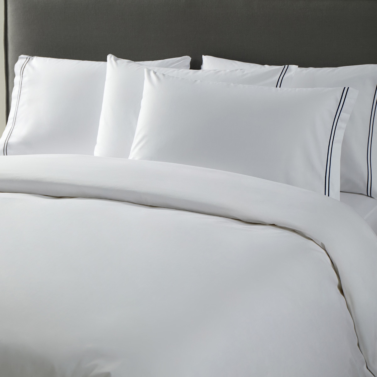 Juego de funda nórdica percal algodón egipcio 400 hilos Hotel El Corte Inglés - Marino Cama 90 cm Marino-1