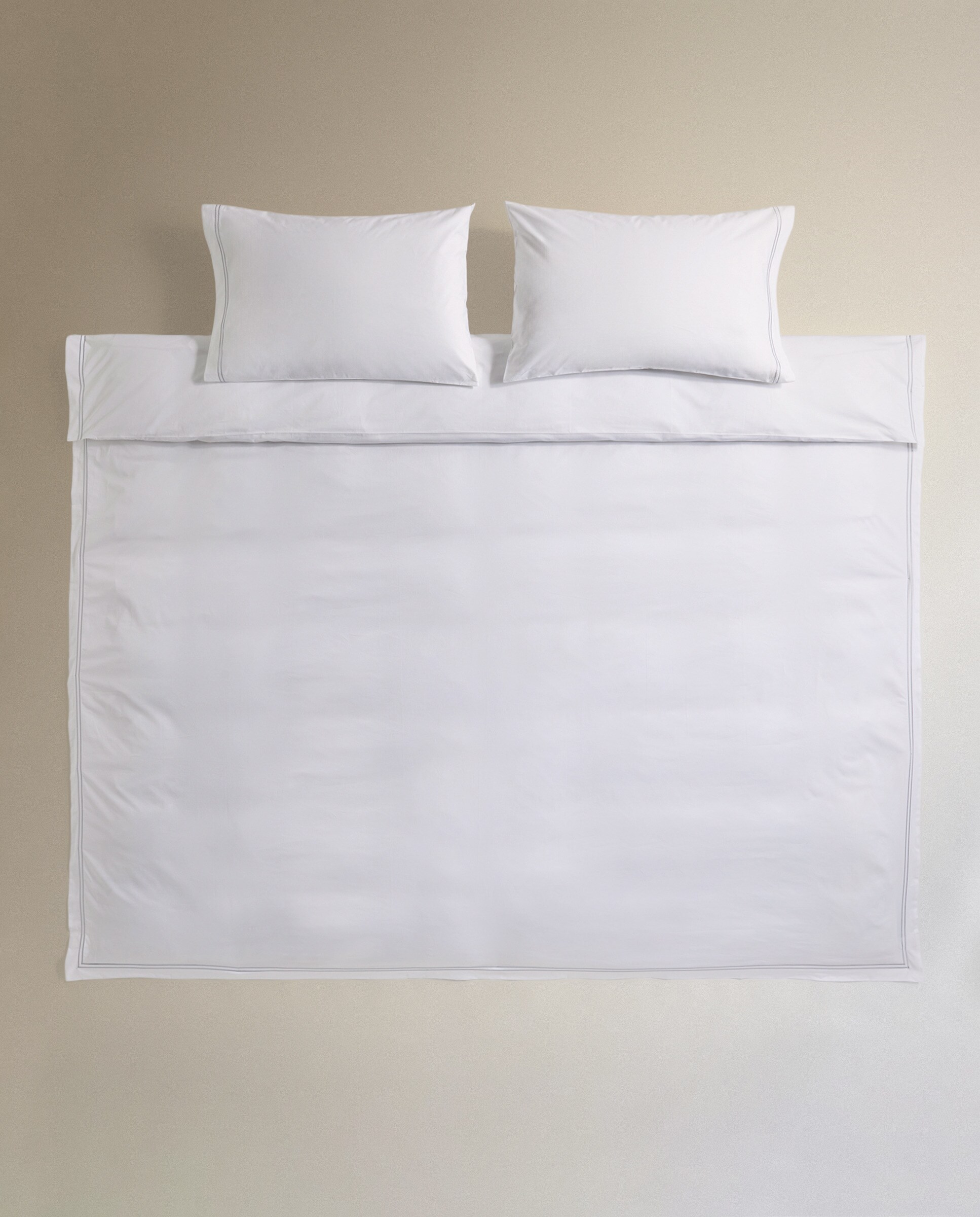 Juego de funda nórdica percal algodón egipcio 400 hilos Hotel El Corte Inglés - Gris Cama 90 cm Gris-2