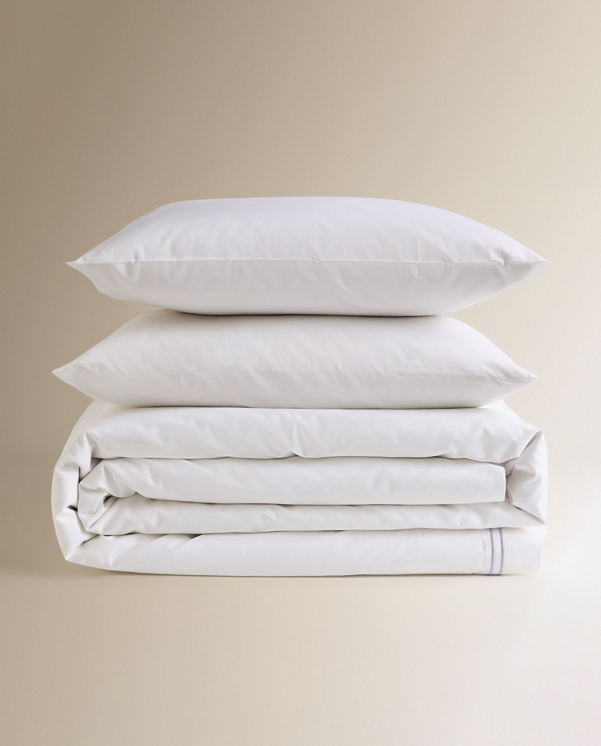 Juego de funda nórdica percal algodón egipcio 400 hilos Hotel El Corte Inglés - Gris Cama 90 cm Gris-6