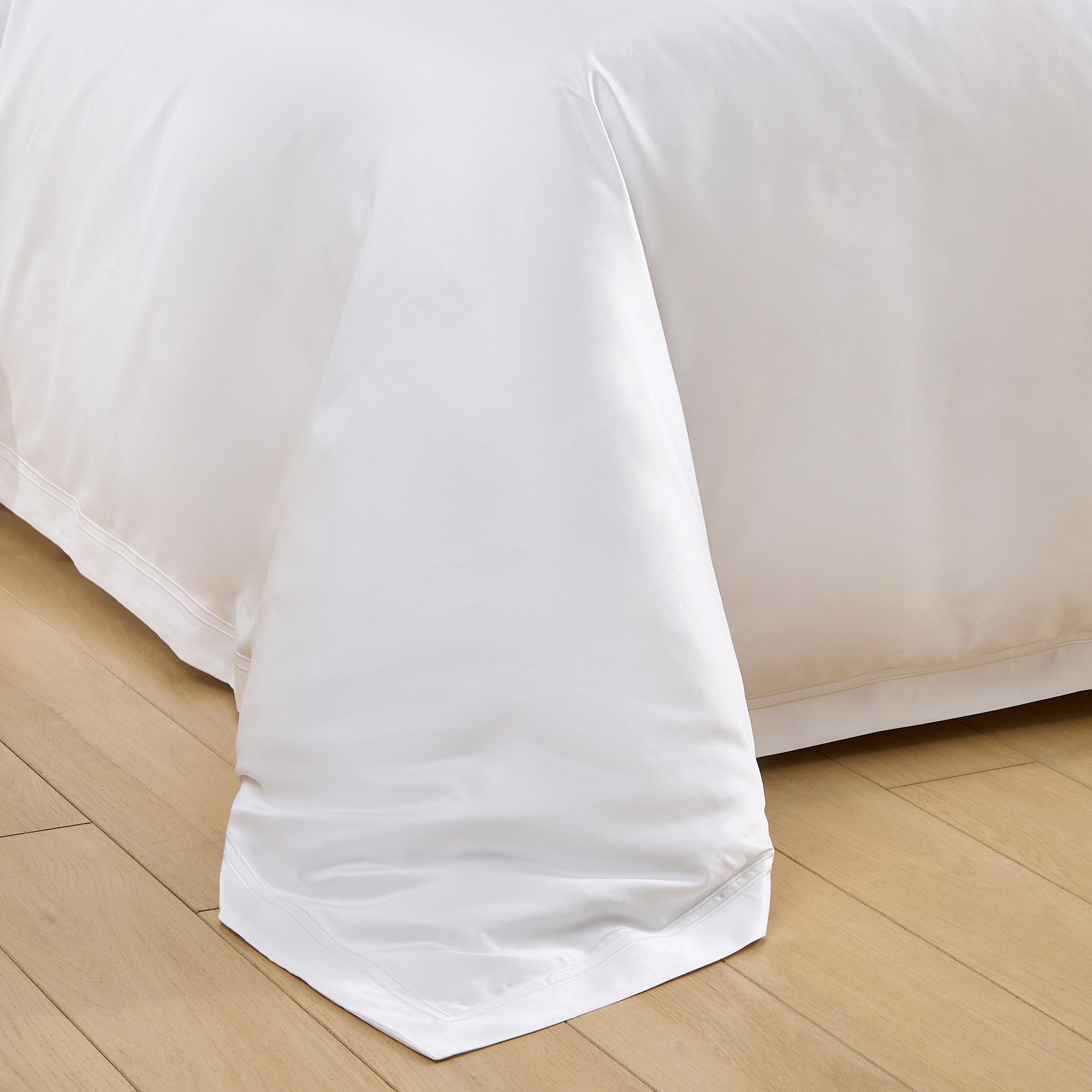 Juego de funda nórdica algodón egipcio Satén 1000 hilos El Corte Inglés - Blanco Cama 180 cm Blanco-4